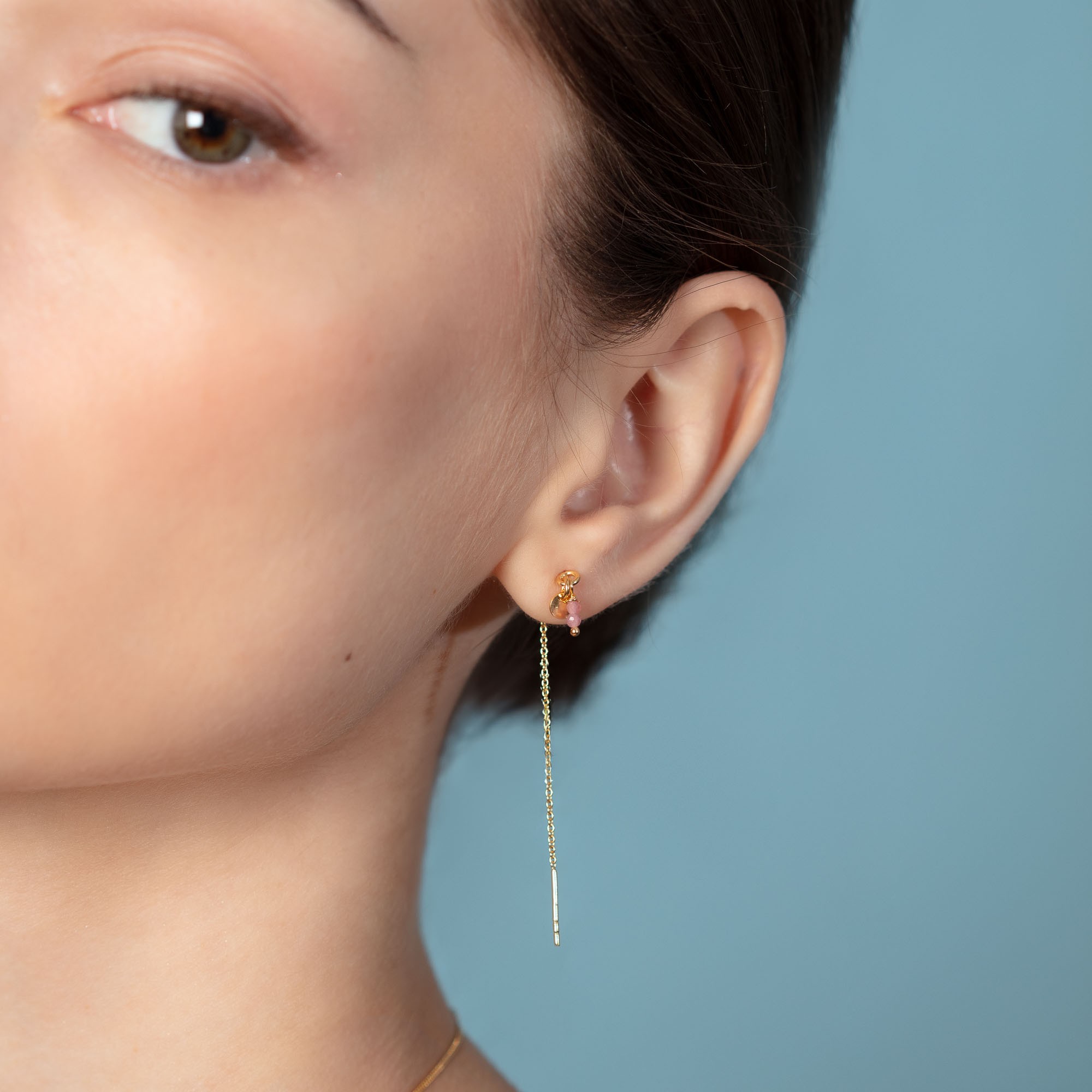 Tourmaline Chain Earrings