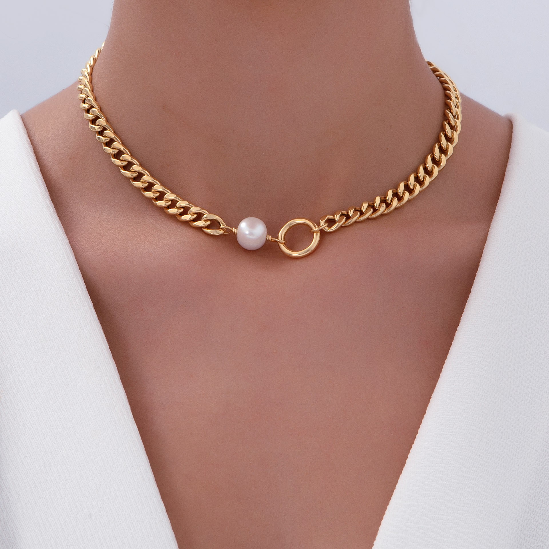 Basic İnci Choker Kolye