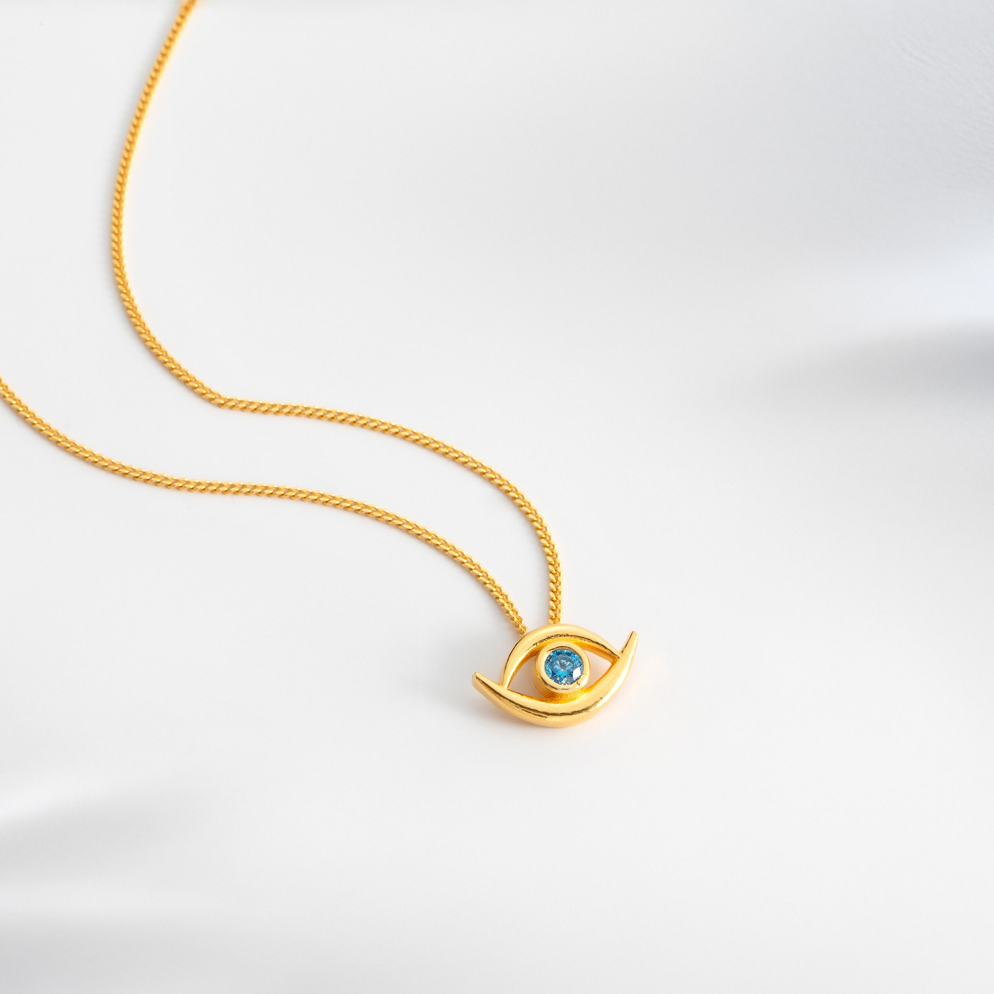 Evil Eye Blur Topaz Pendant