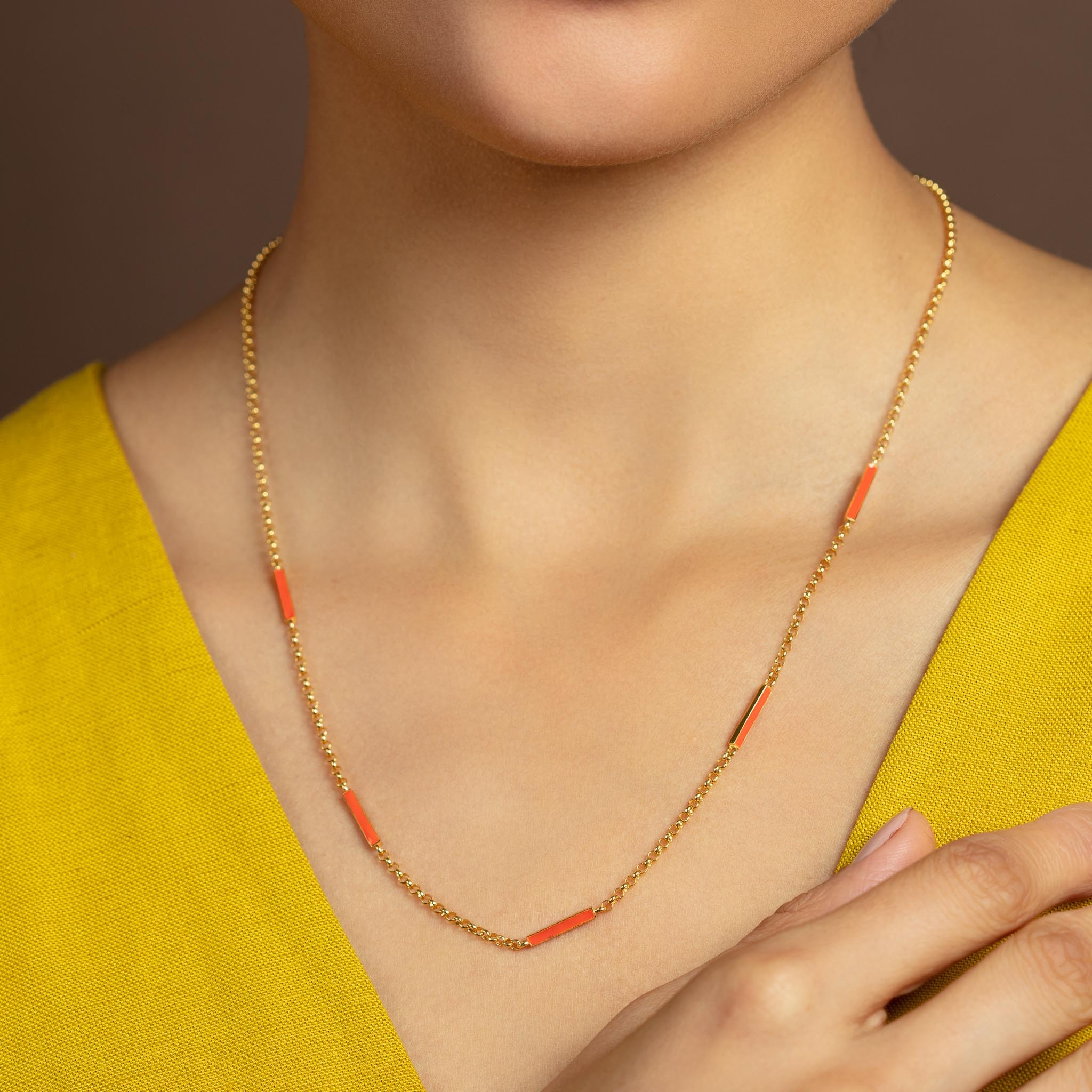 Lola Red Orange Necklace
