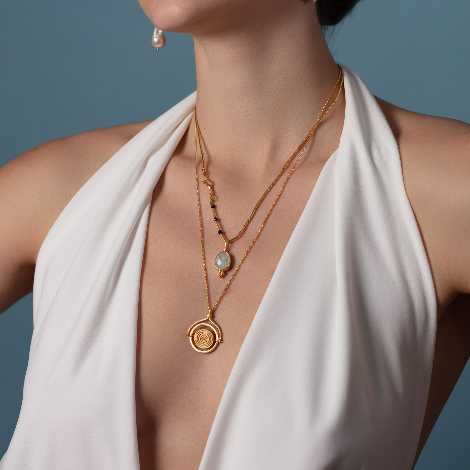 Helen Necklace with Moonstone Pendant