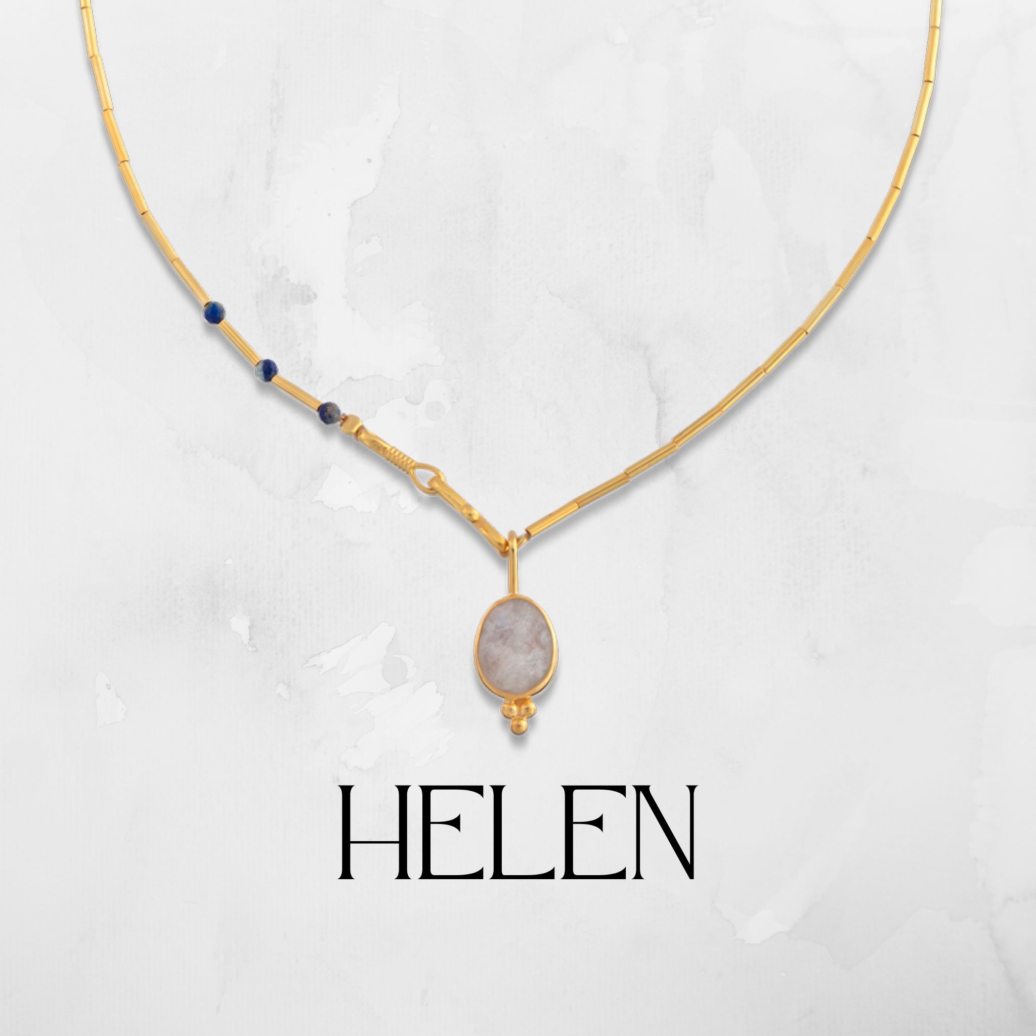 Helen Necklace with Moonstone Pendant