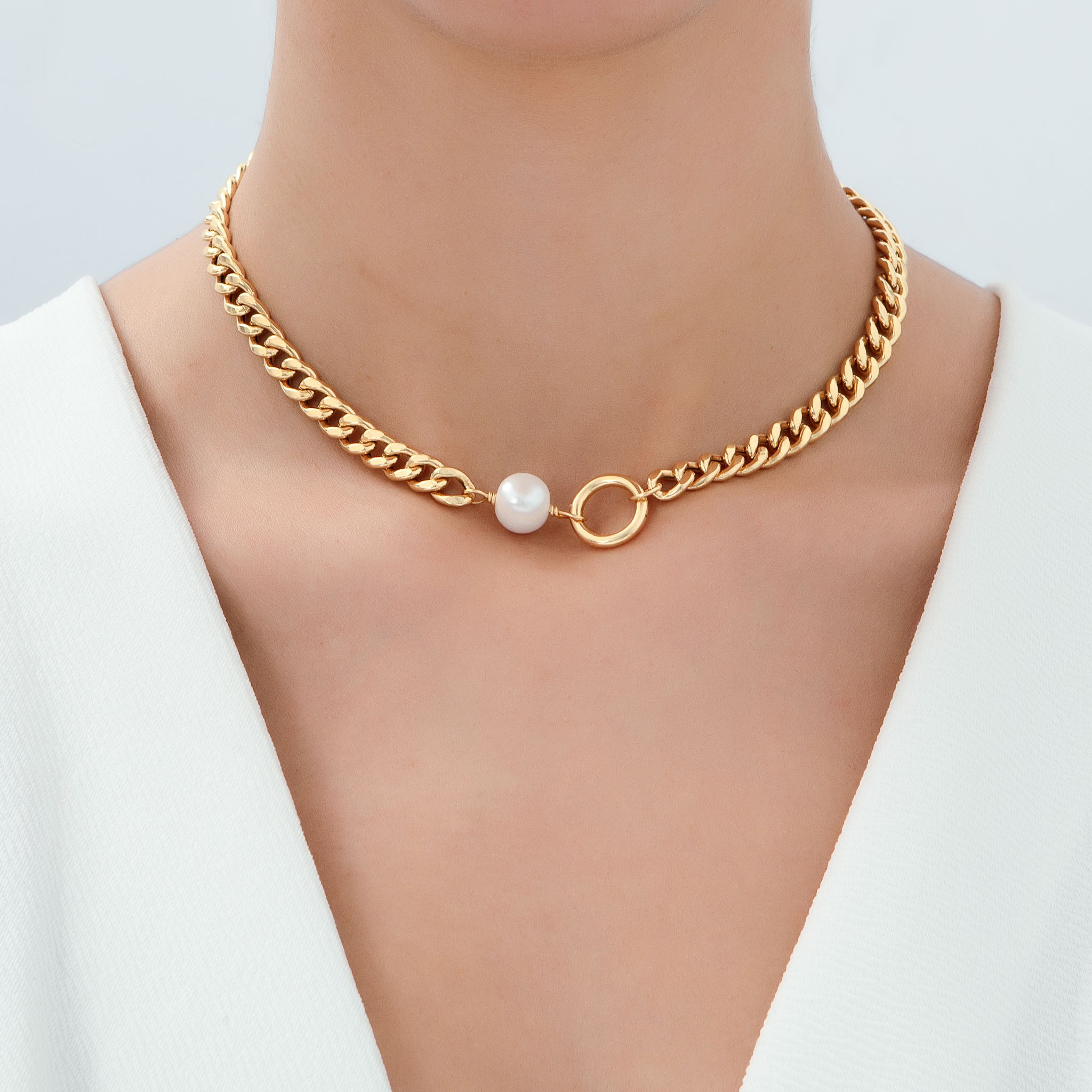 Basic İnci Choker Kolye