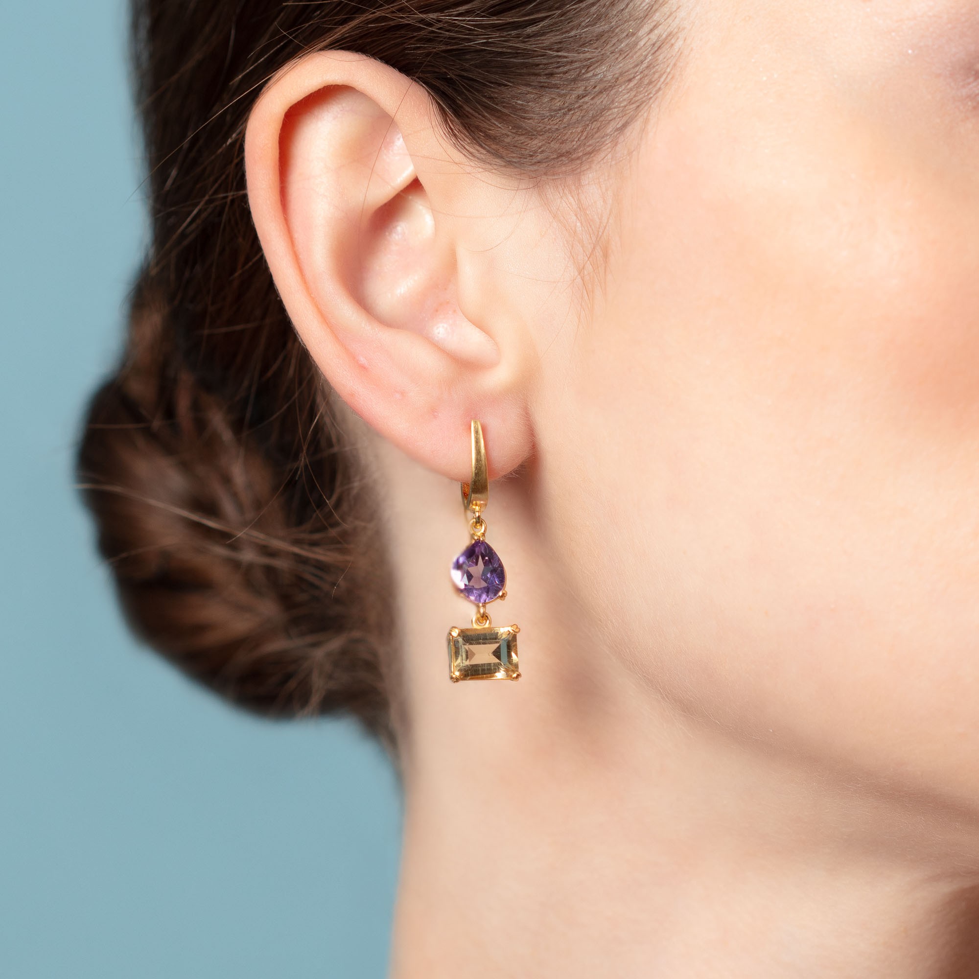 Giselle Amethyst & Citrine Earrings