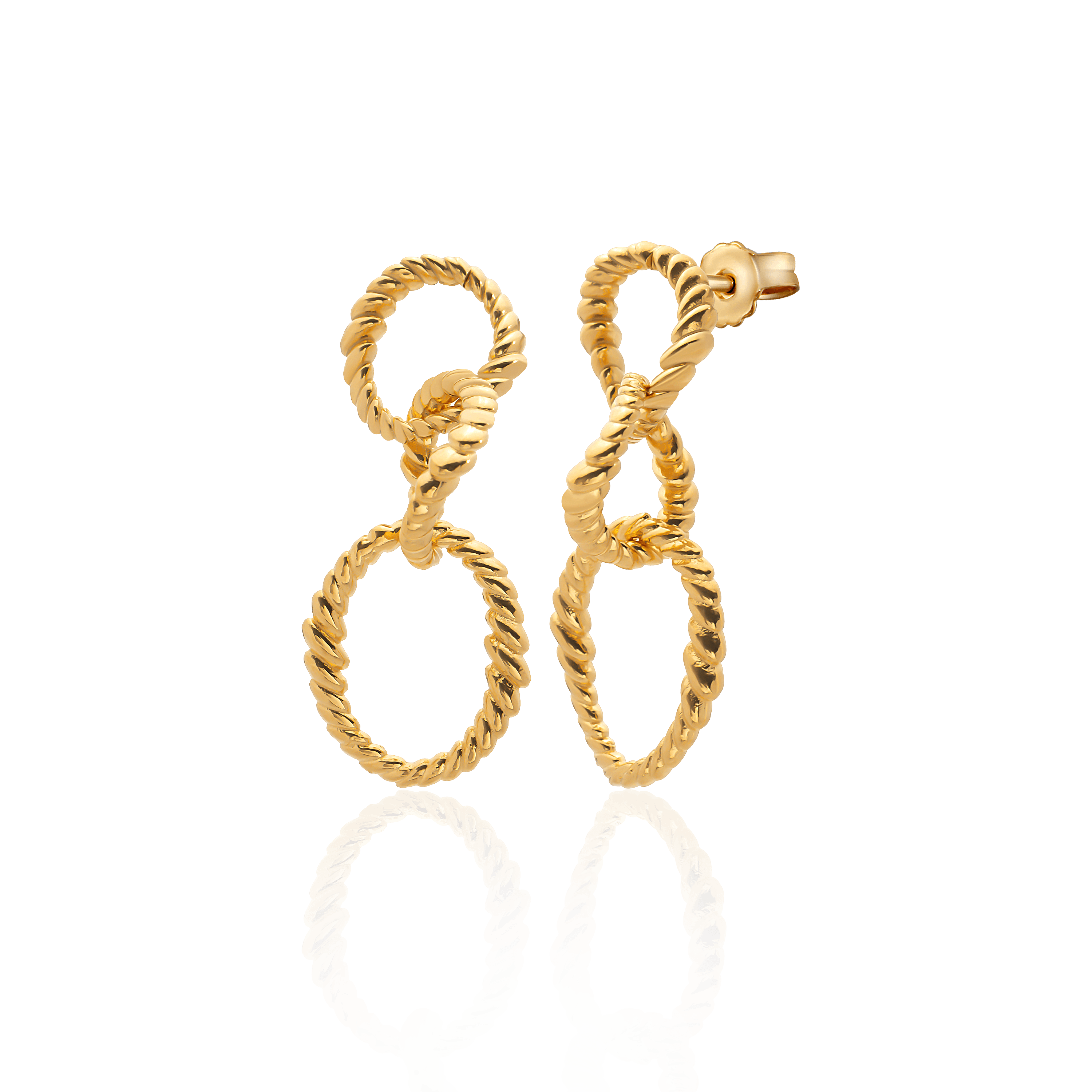 The Ram Twisted Chain Earrings