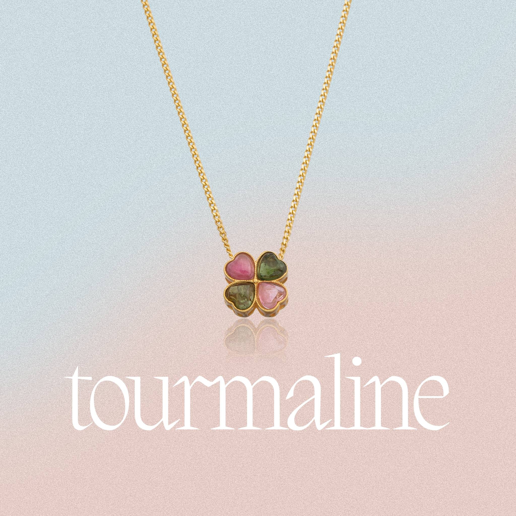 Tourmaline Clover Pendant