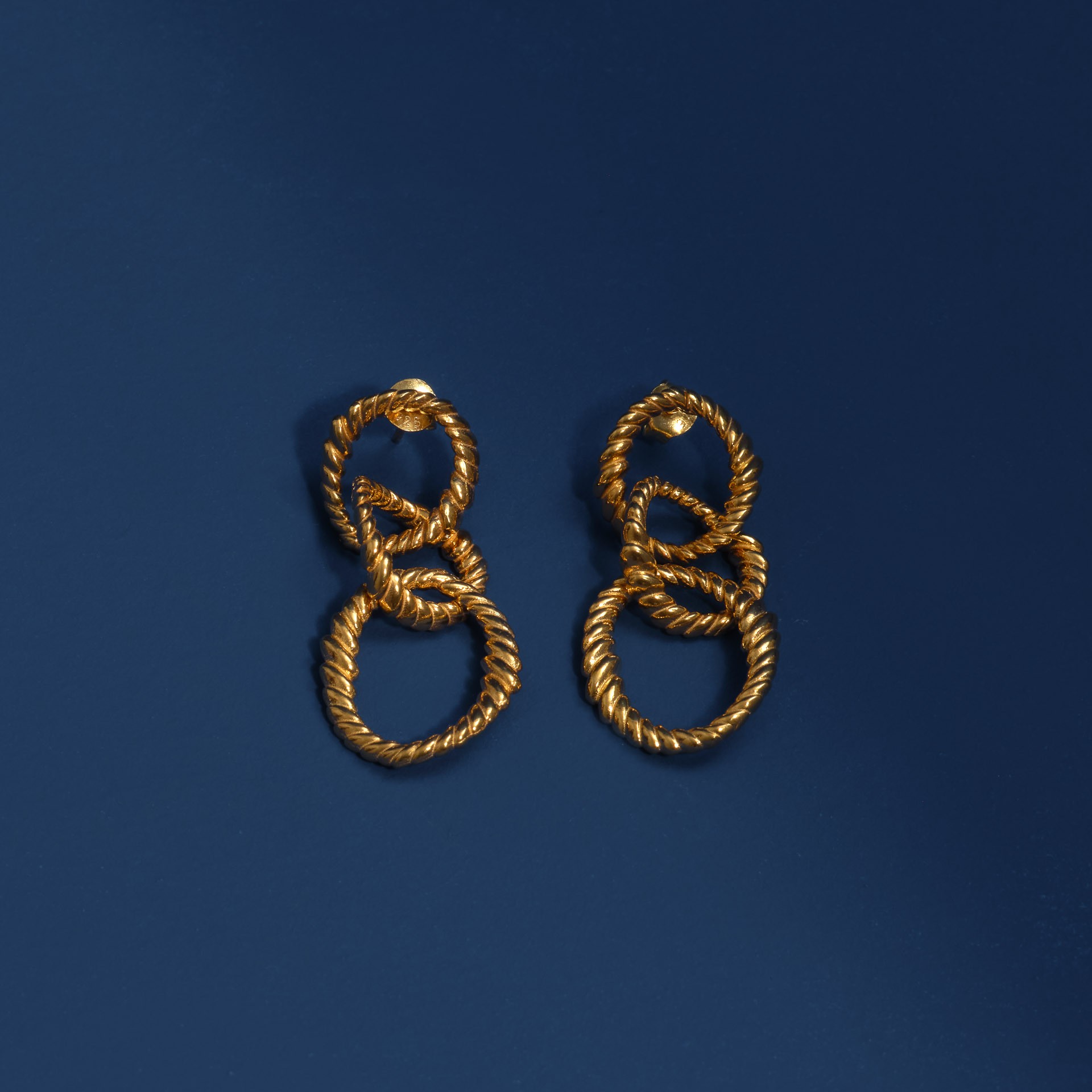 The Ram Twisted Chain Earrings