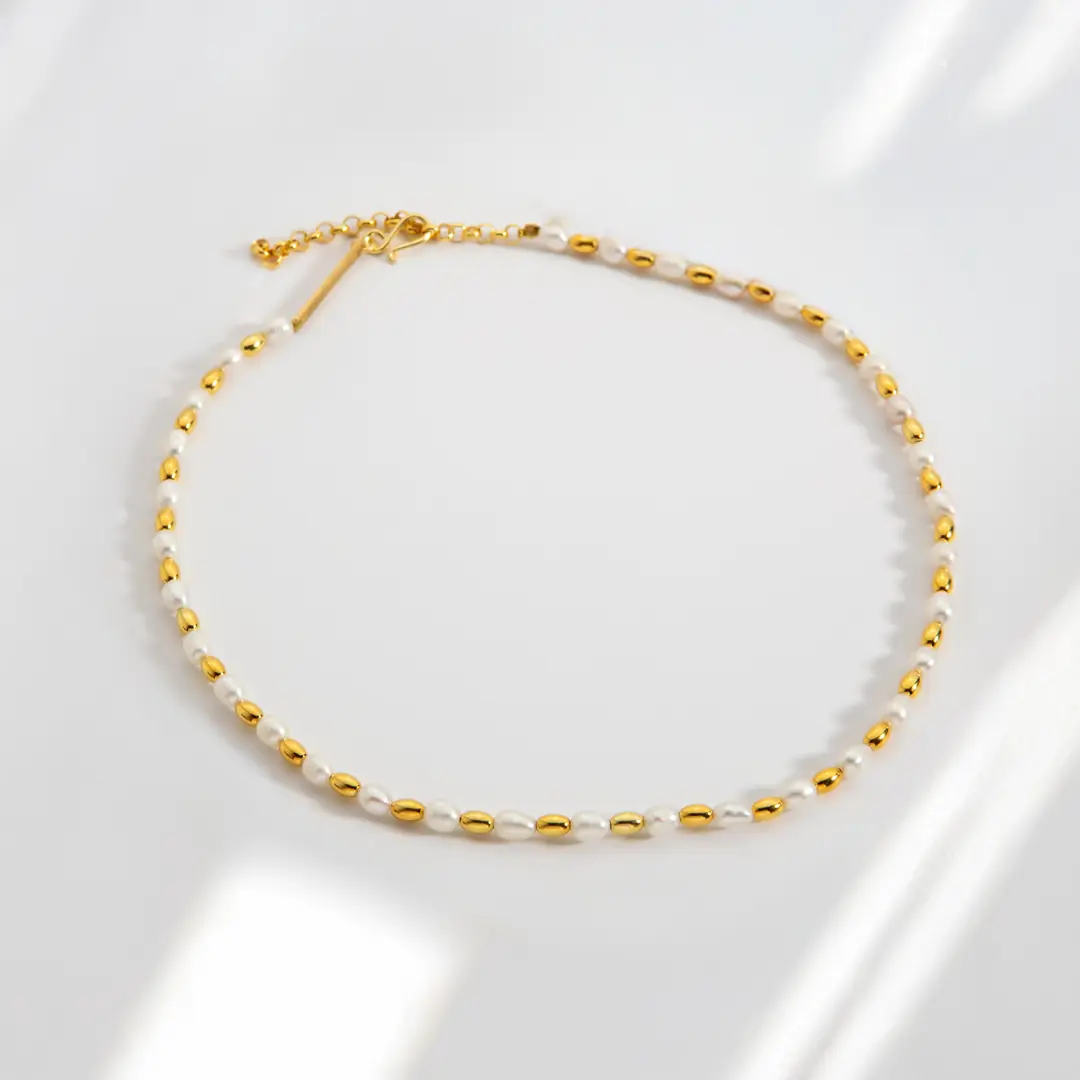 Collana Choker BSLVWG 4 File Di Perle - Placcato Rodio, Lusso Accessibile - Gioiello Da Sposa O Festa - 3