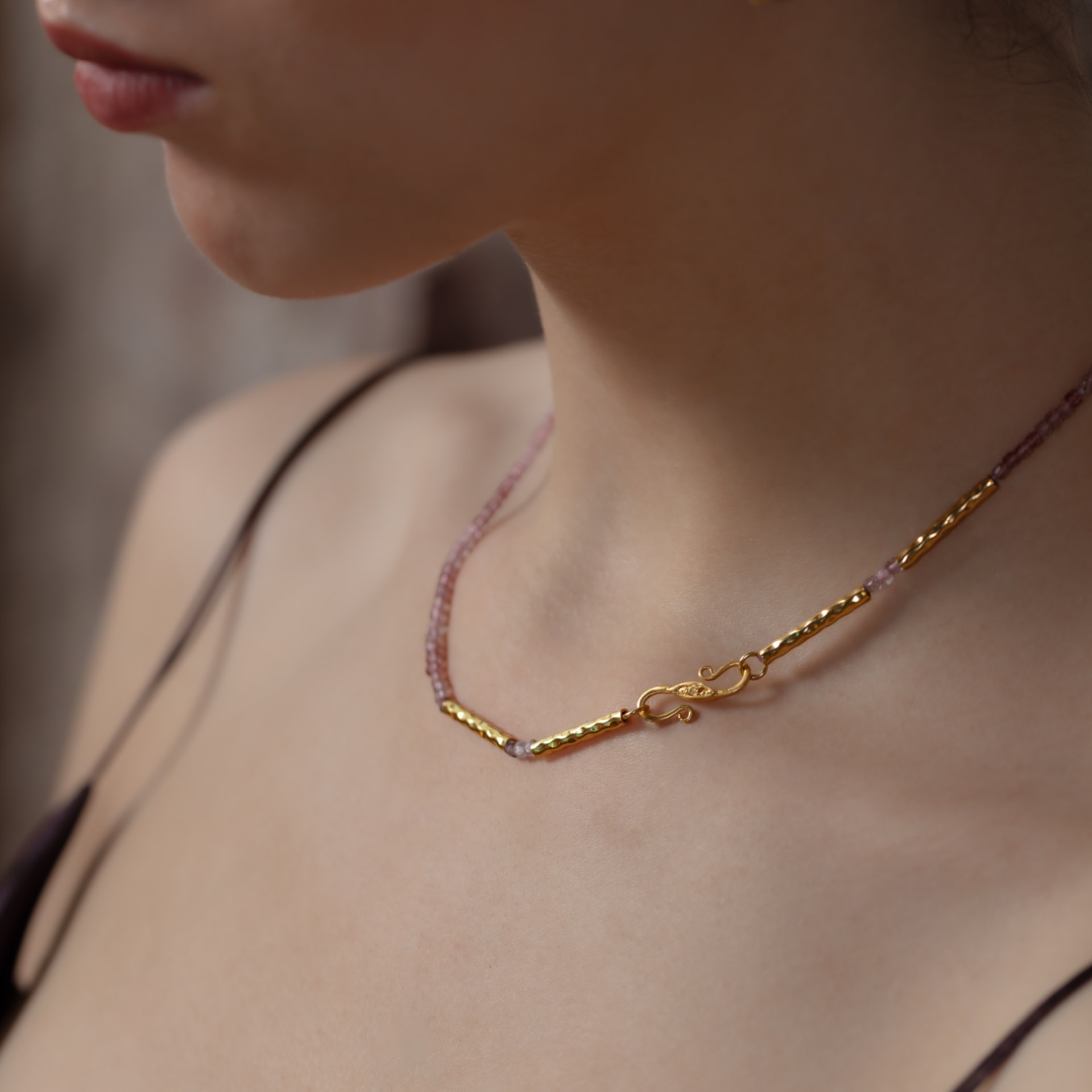 Nova Necklace - Pink Quartz