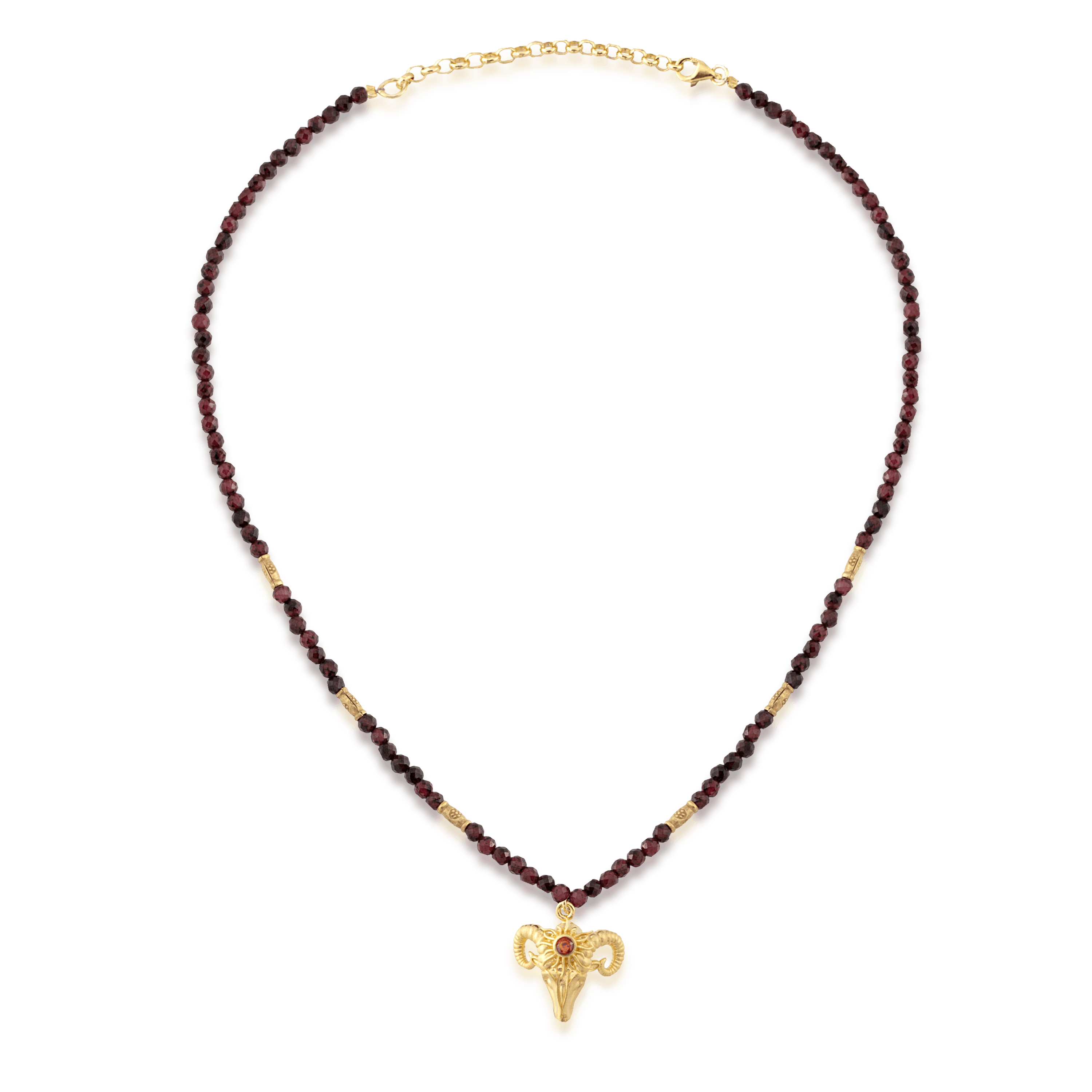 The Ram Garnet Necklace