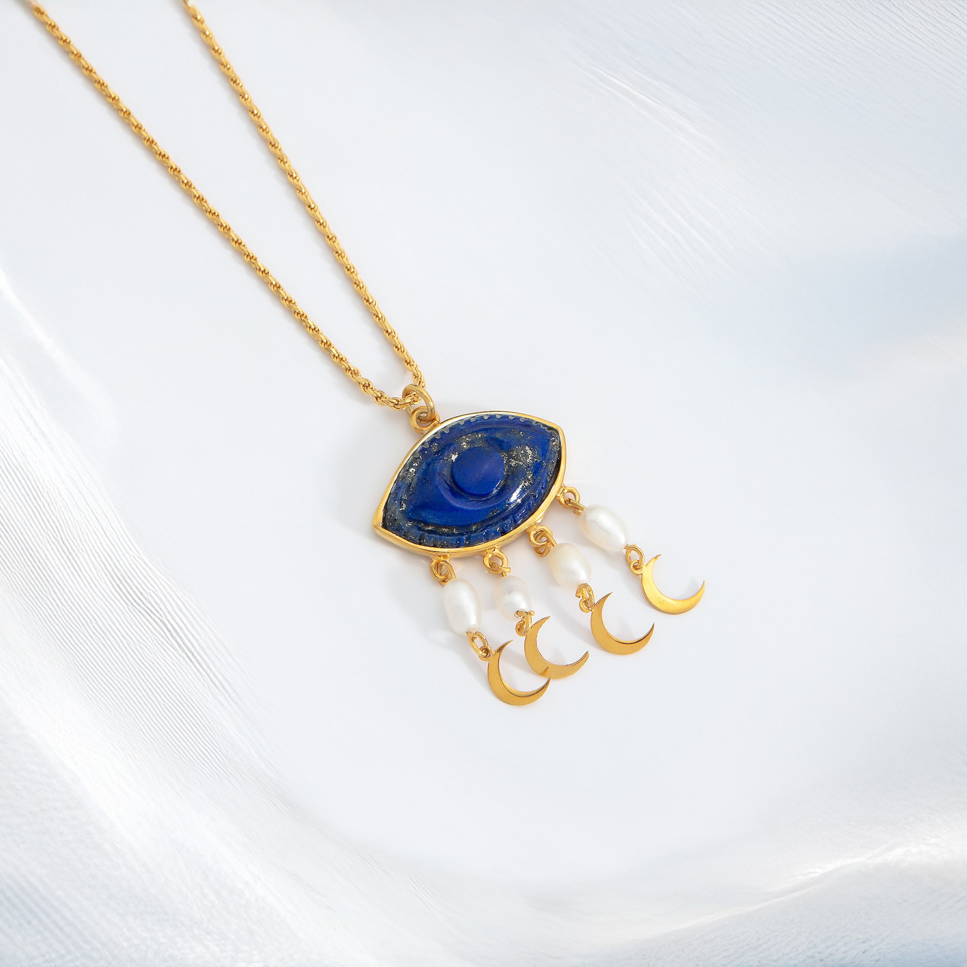 Lapis Evil Eye Pendant