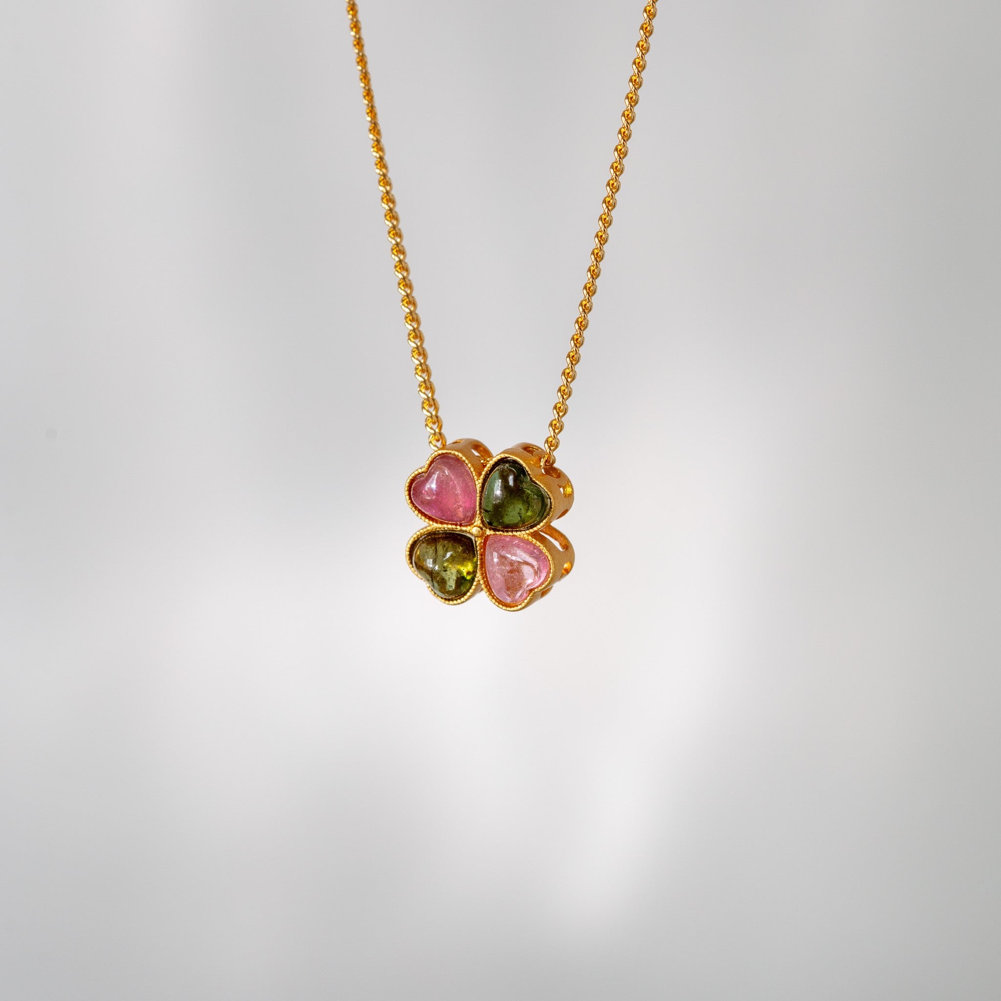 Tourmaline Clover Pendant