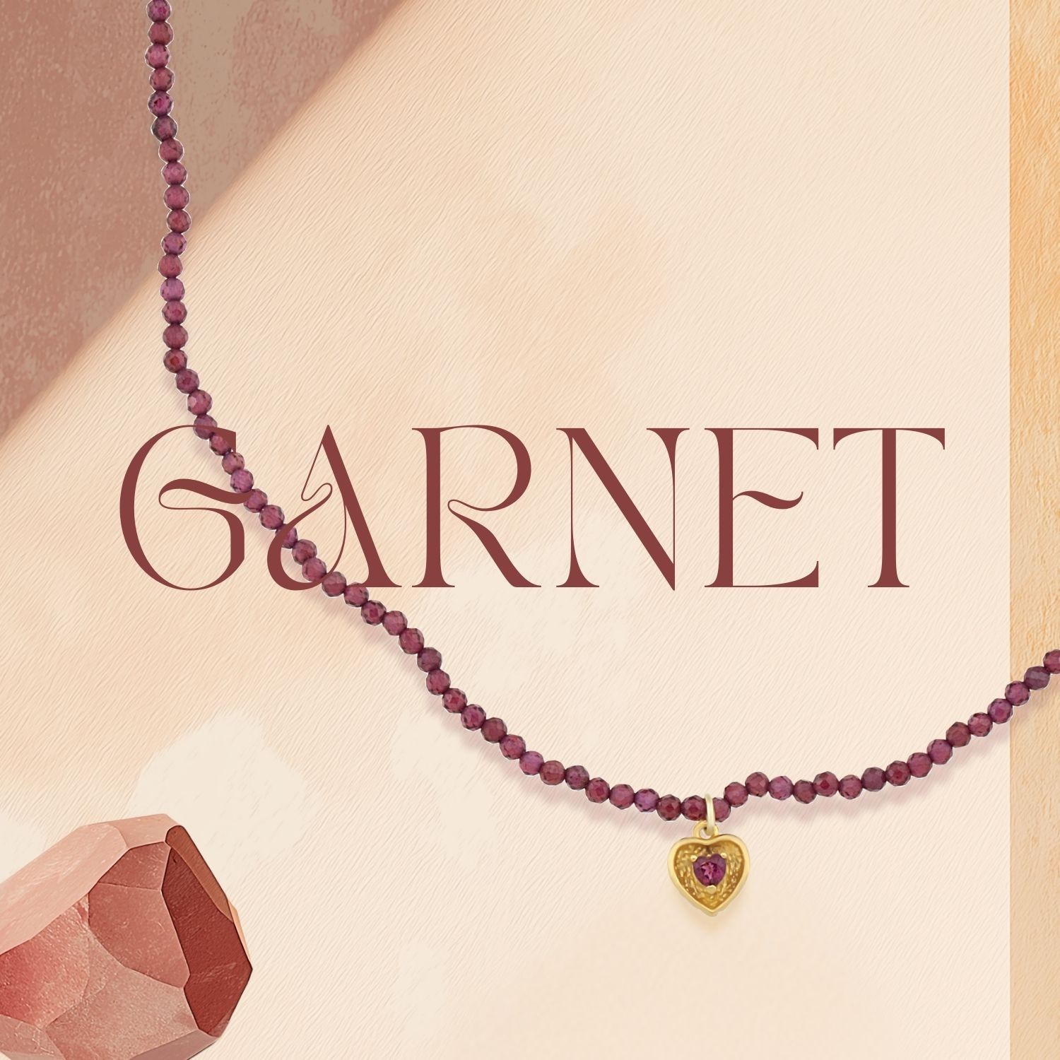Garnet Heart Choker