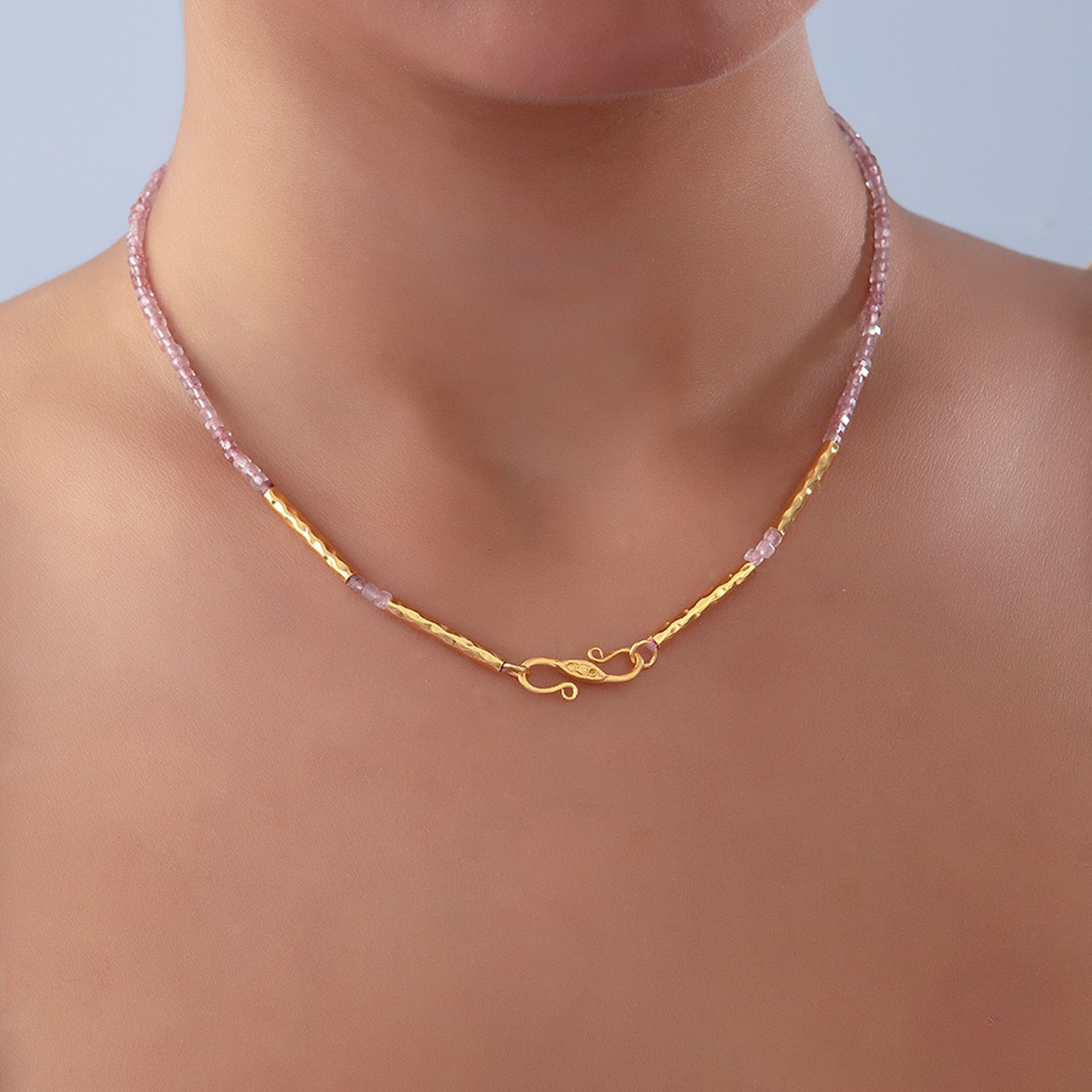 Nova Necklace - Pink Quartz