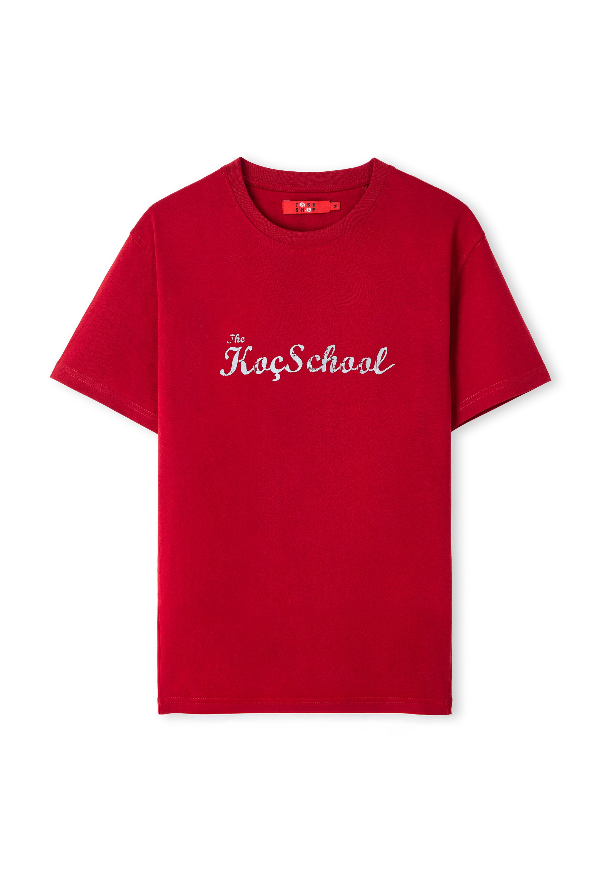 Kırmızı - Gri Baskılı Tshirt