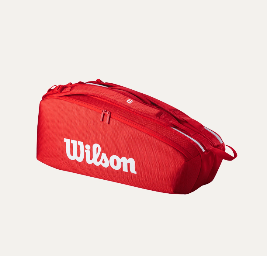 Wilson Super toru Kırmızı 6 lı Tenis Raket çantası –Yeni Sezon 2025 
