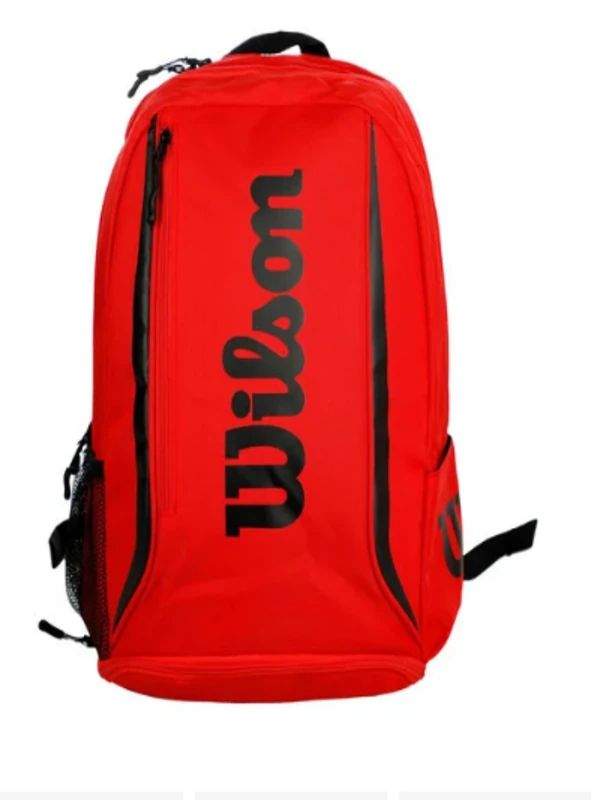 Wilson Tenis Raketi Sırt Çantası Özel Üretim - Kırmızı, Siyah