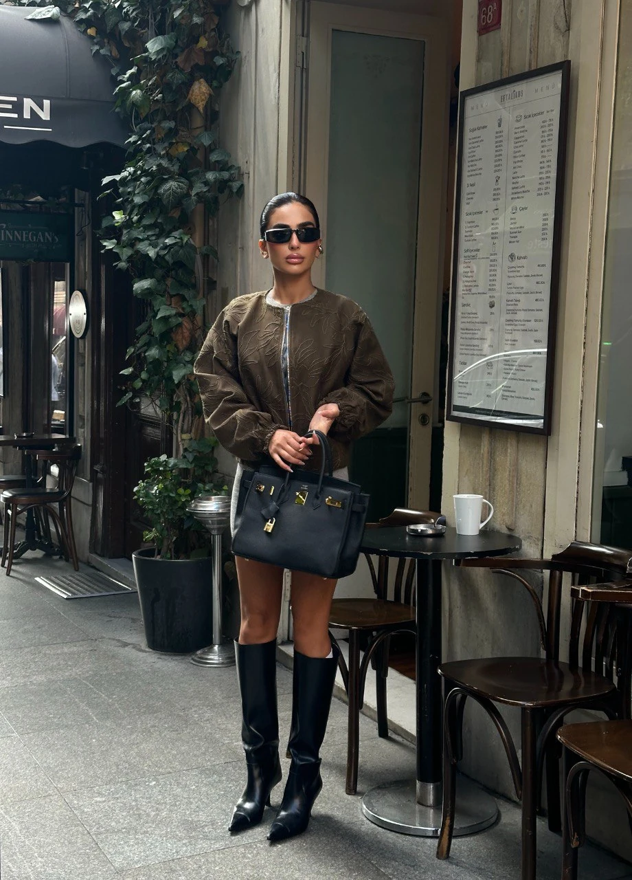 Nakış Detaylı Bomber Ceket GLM-612