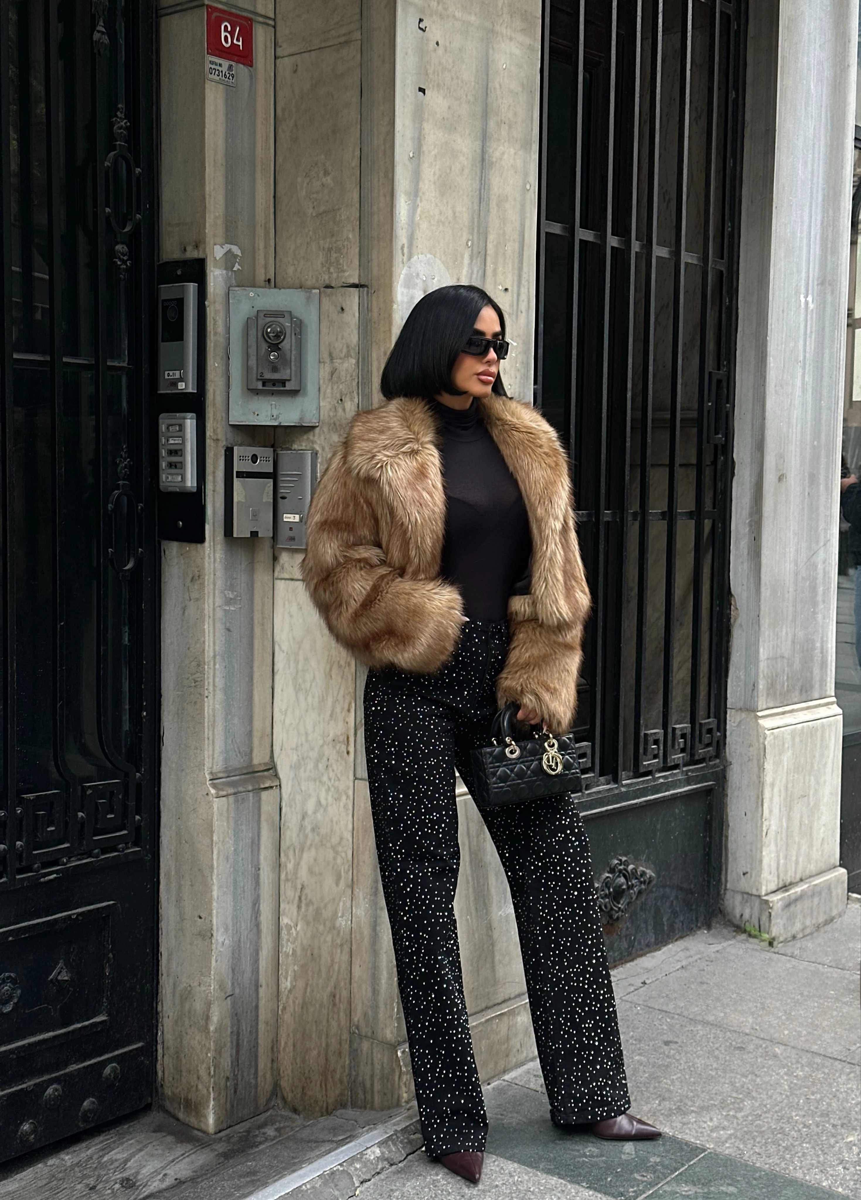 Premium Kristal Taşlı Palazzo Jean GLM-488