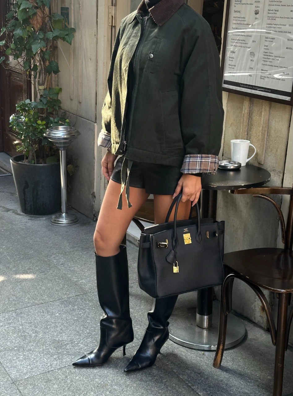 Kadife Yakalı Mumlu Ceket GLM-611