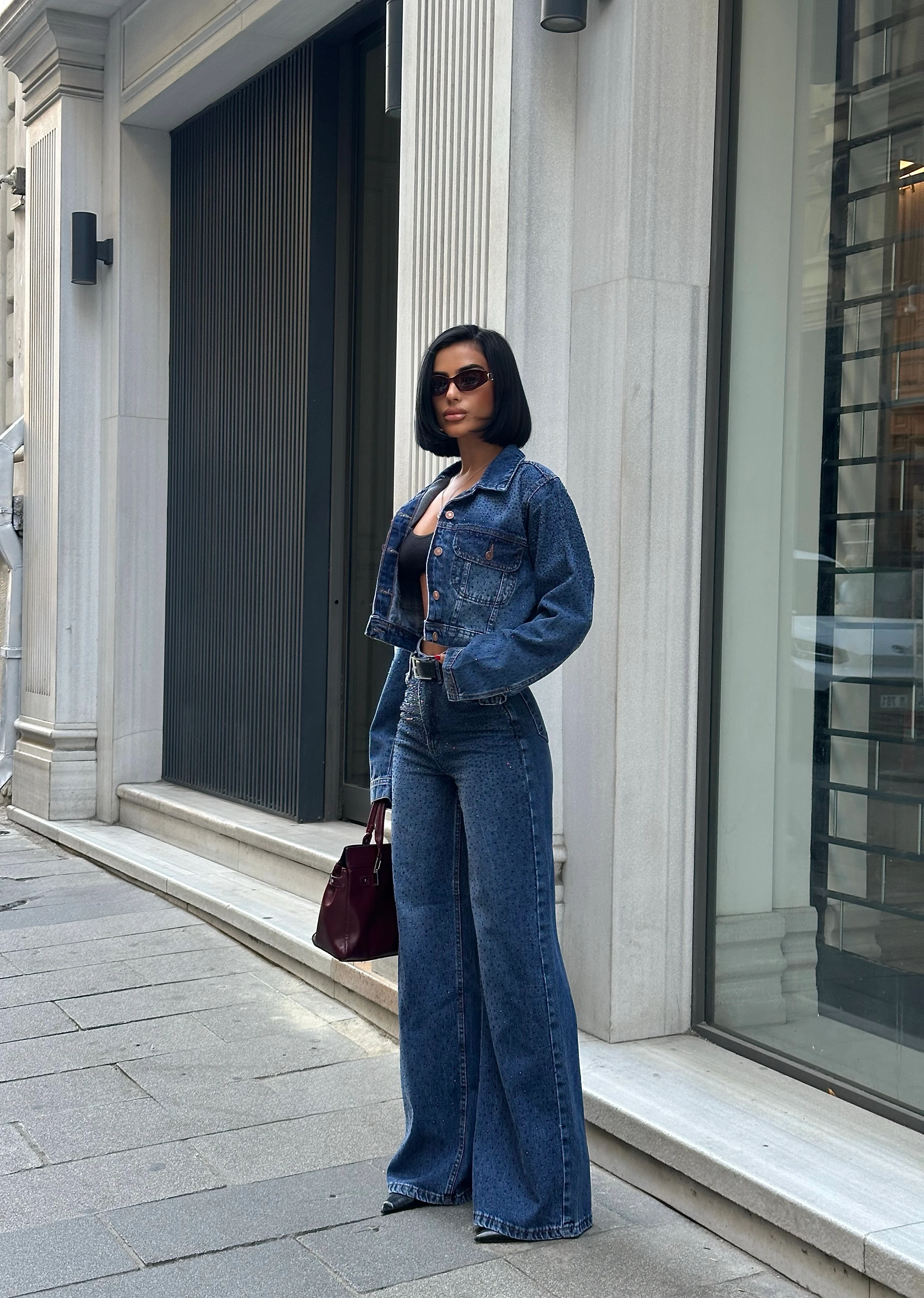 Taş Detay Denim Takım GLM-628