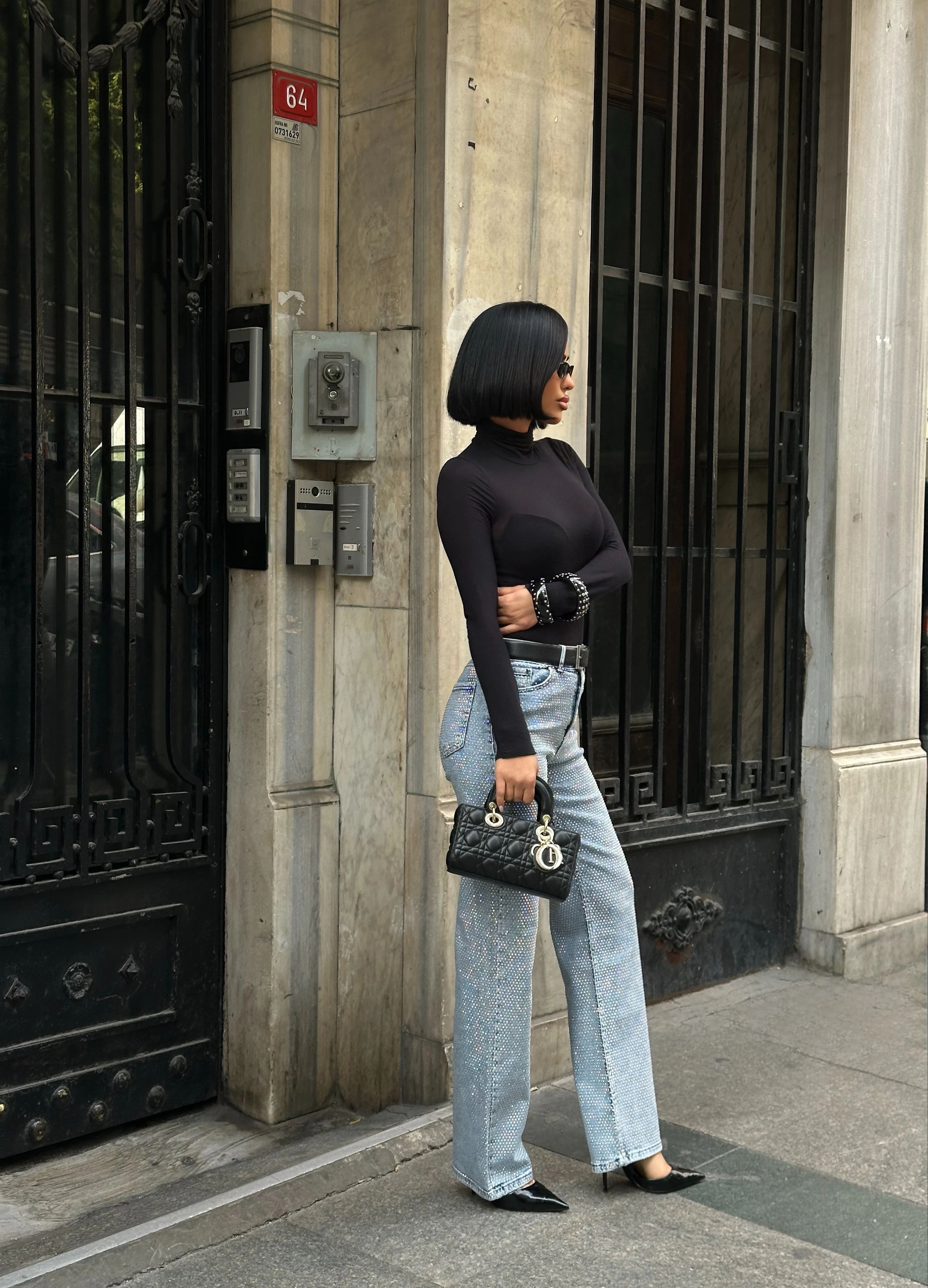 Premium Kristal Taşlı Palazzo Jean GLM-487