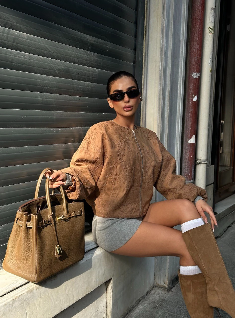 Nakış Detaylı Bomber Ceket GLM-613