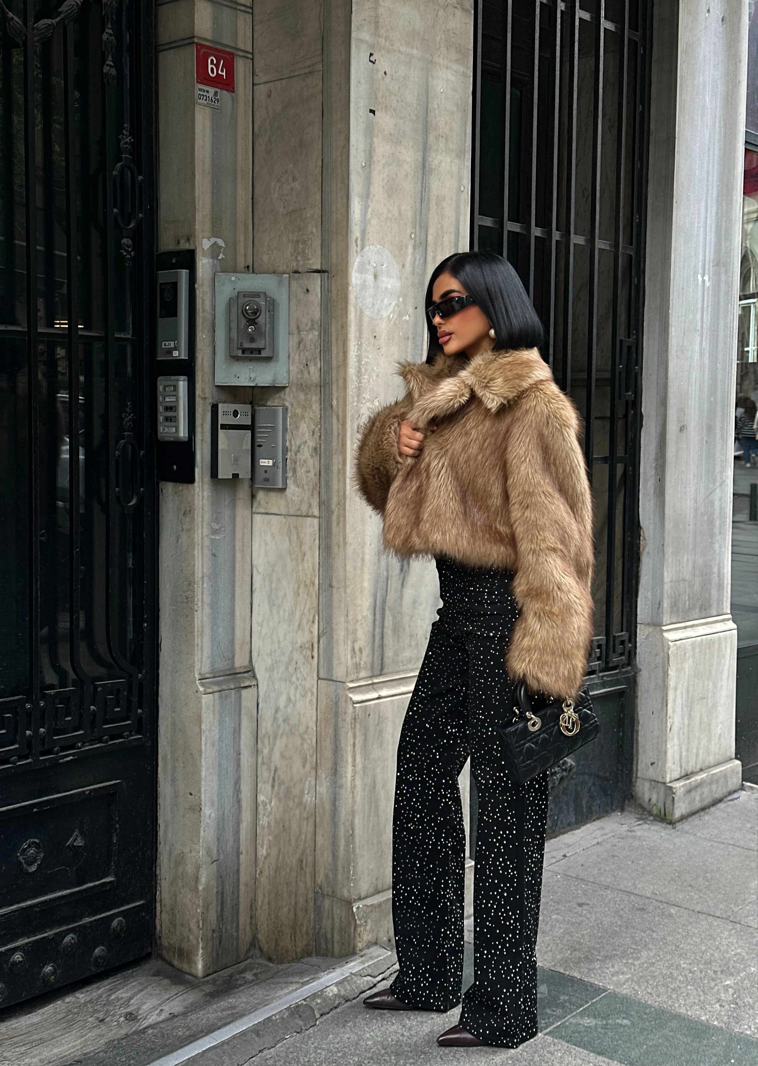 Premium Kristal Taşlı Palazzo Jean GLM-488