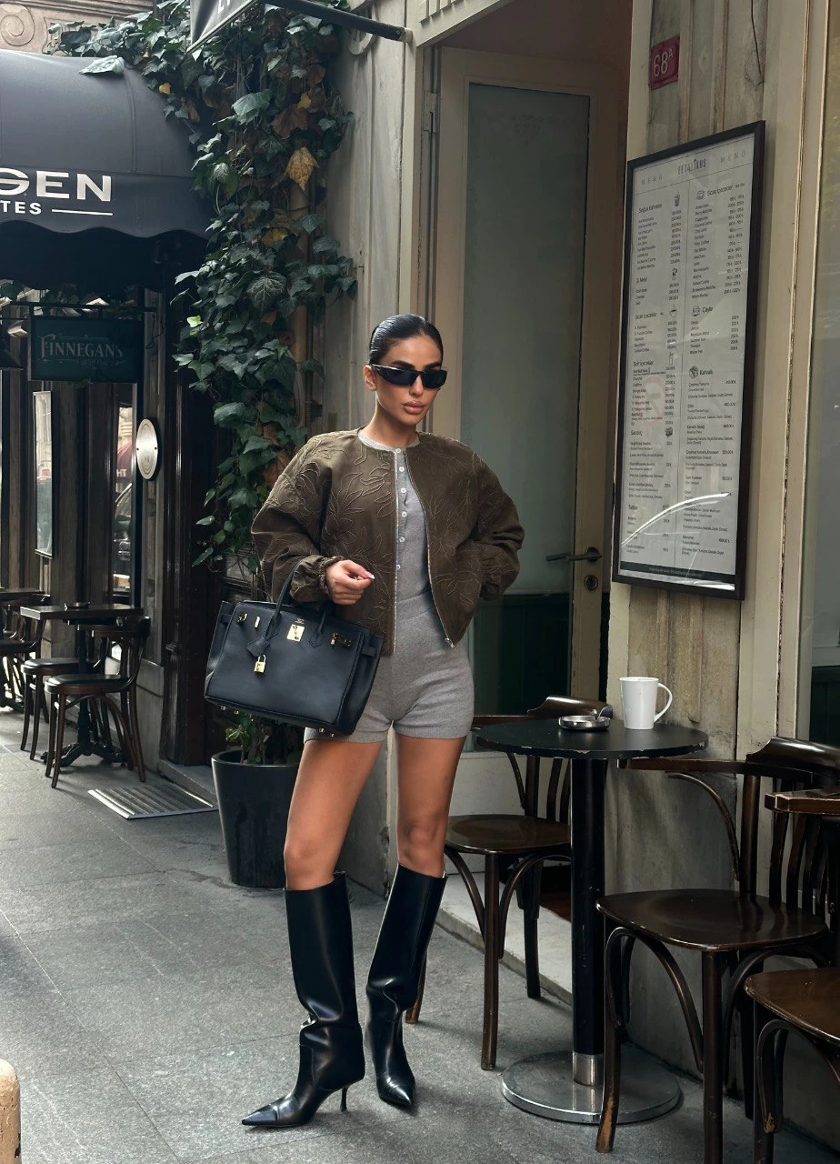 Nakış Detaylı Bomber Ceket GLM-612