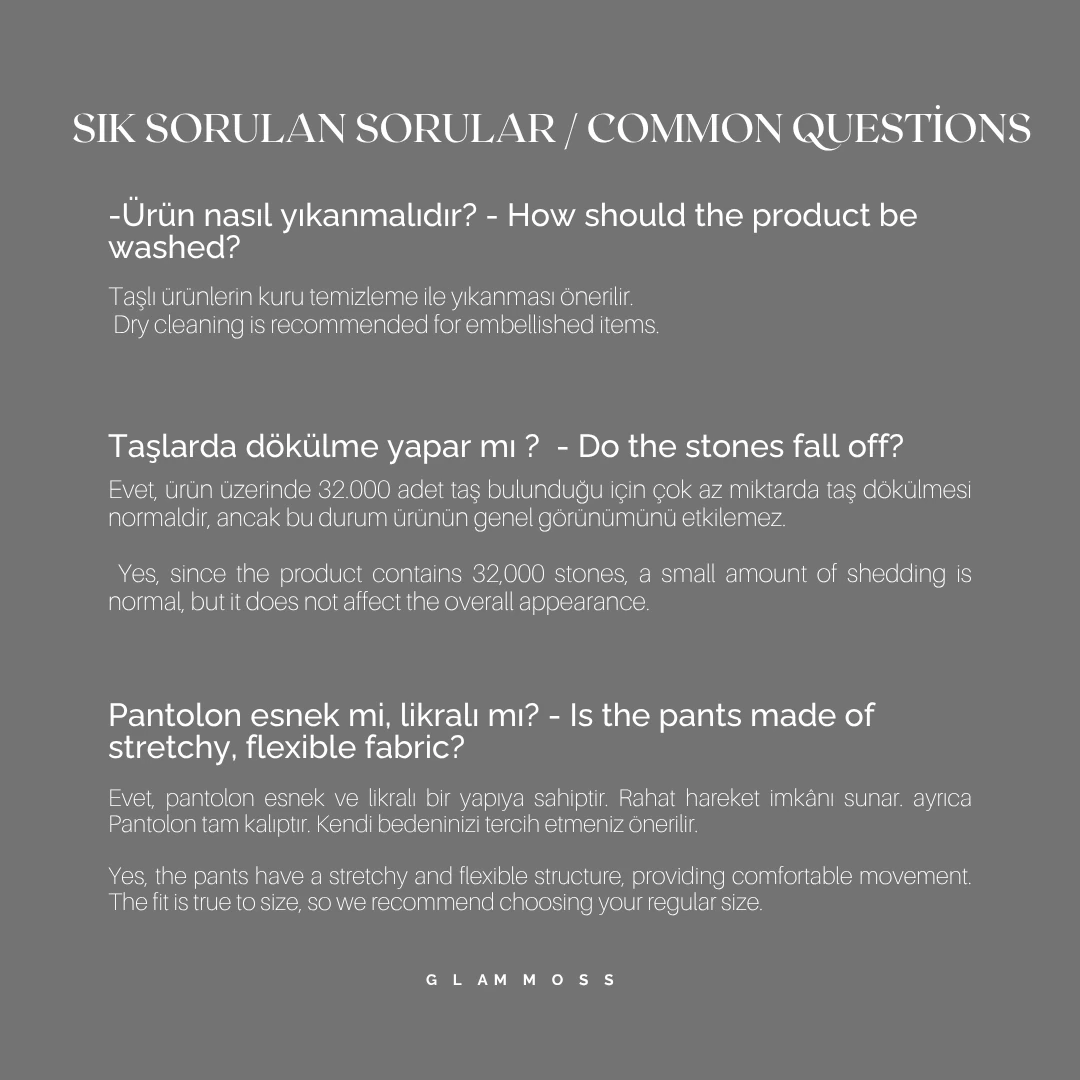 Premium Kristal Taşlı Palazzo Jean GLM-487