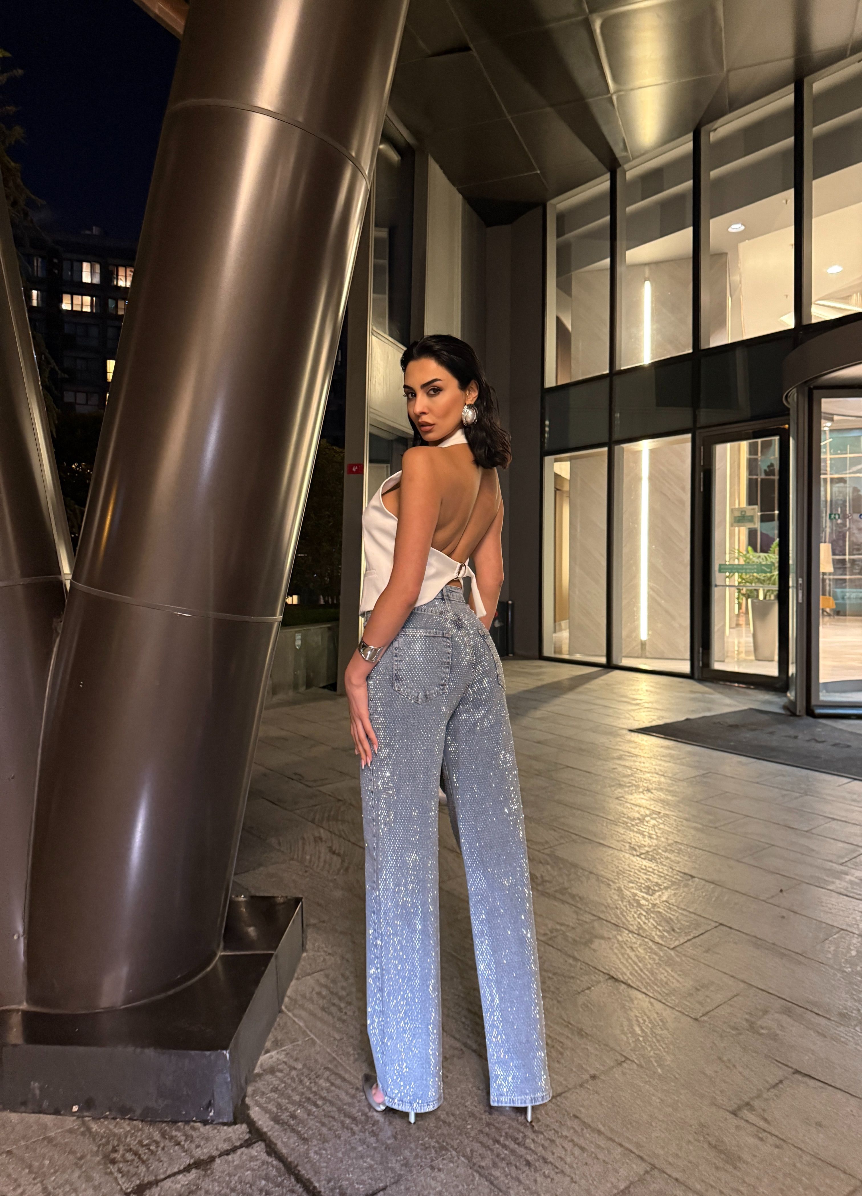Premium Kristal Taşlı Jean GLM-487