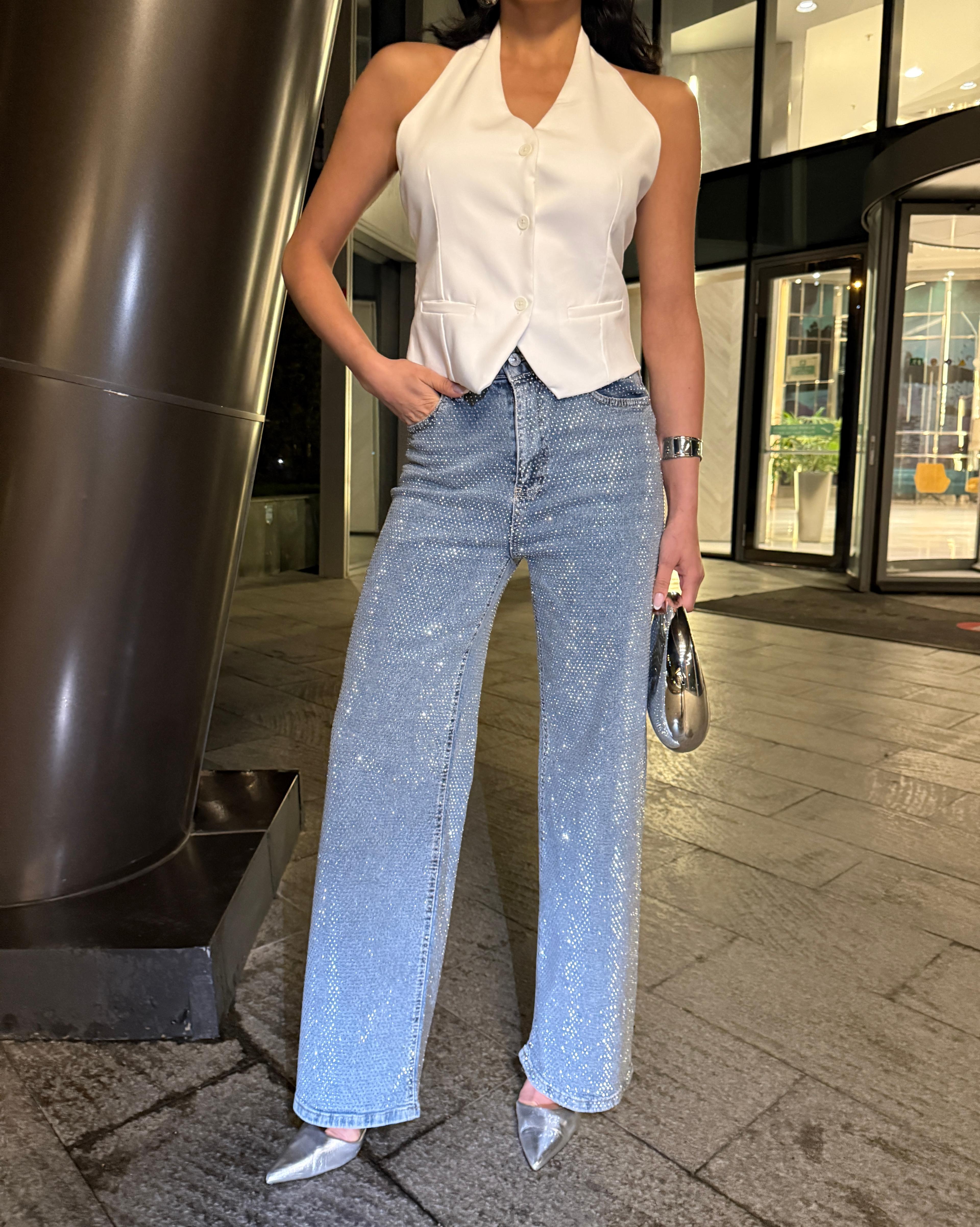 Premium Kristal Taşlı Jean GLM-487