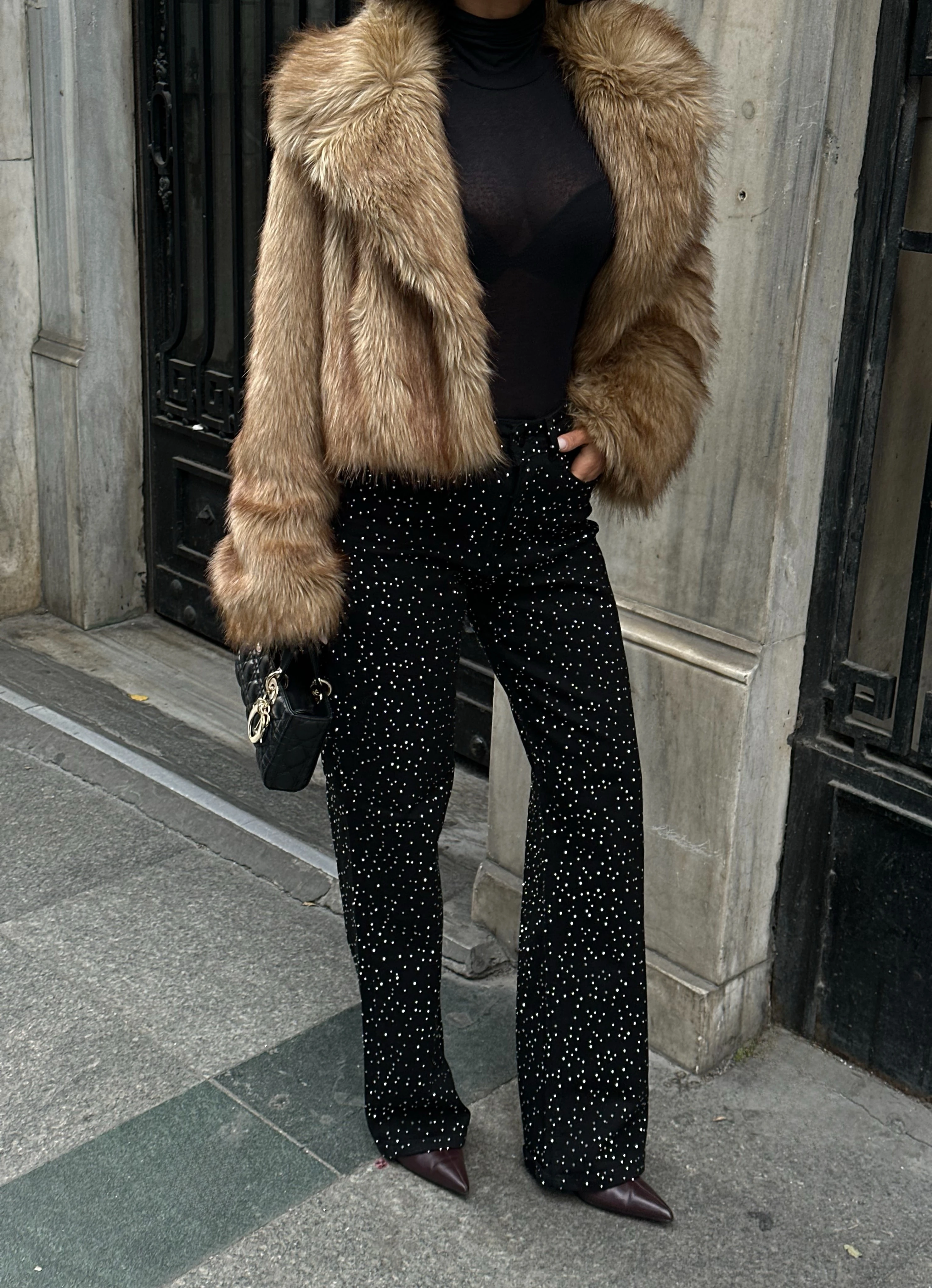 Premium Kristal Taşlı Palazzo Jean GLM-488