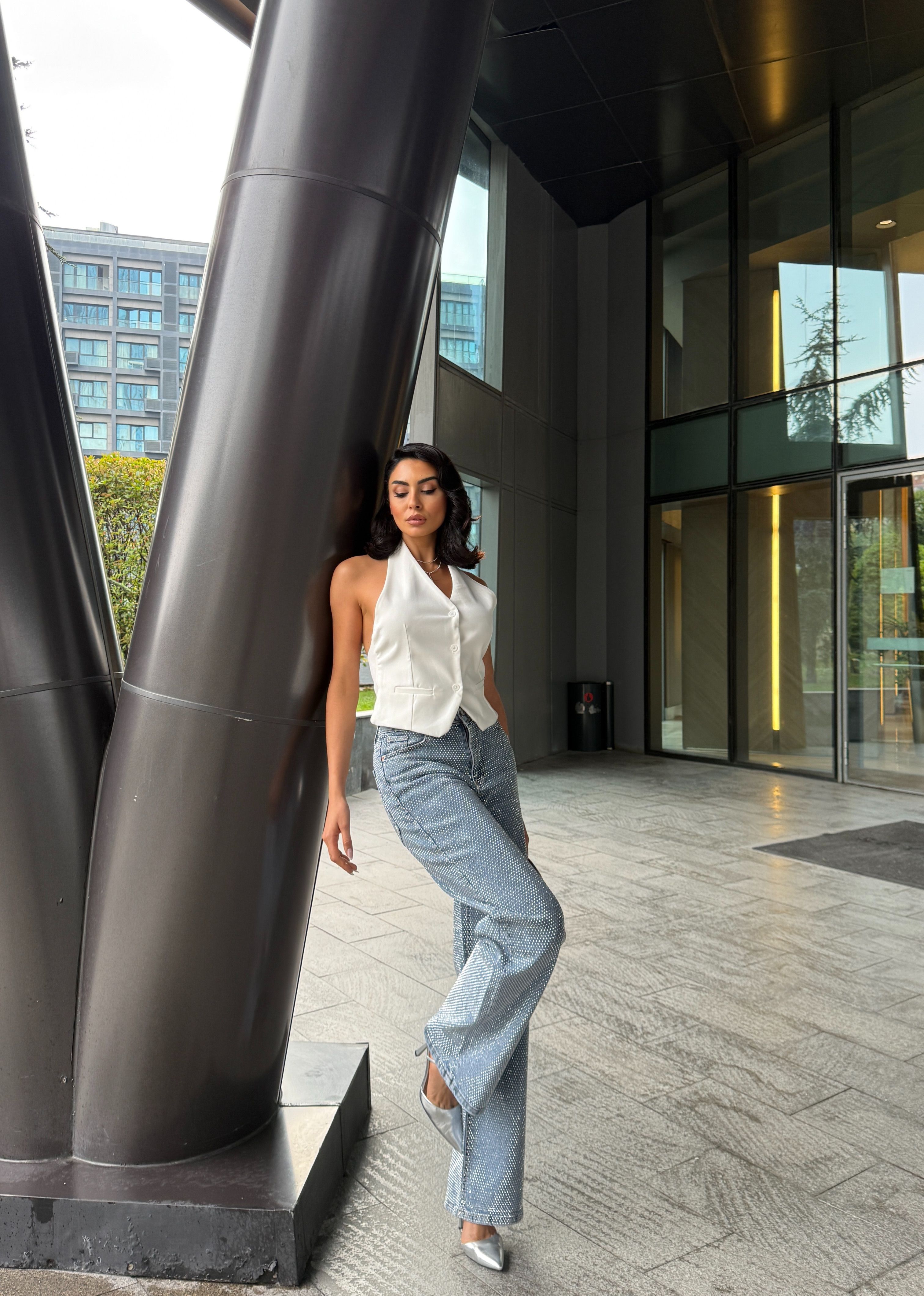 Premium Kristal Taşlı Jean GLM-487