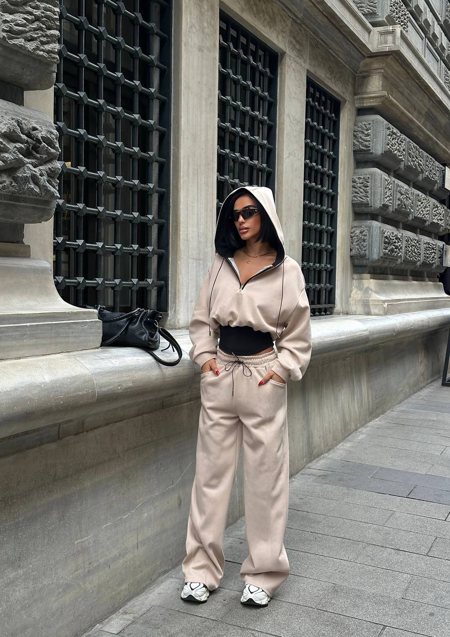 Oversize Sweat ve Geniş Paça Eşofman Takım