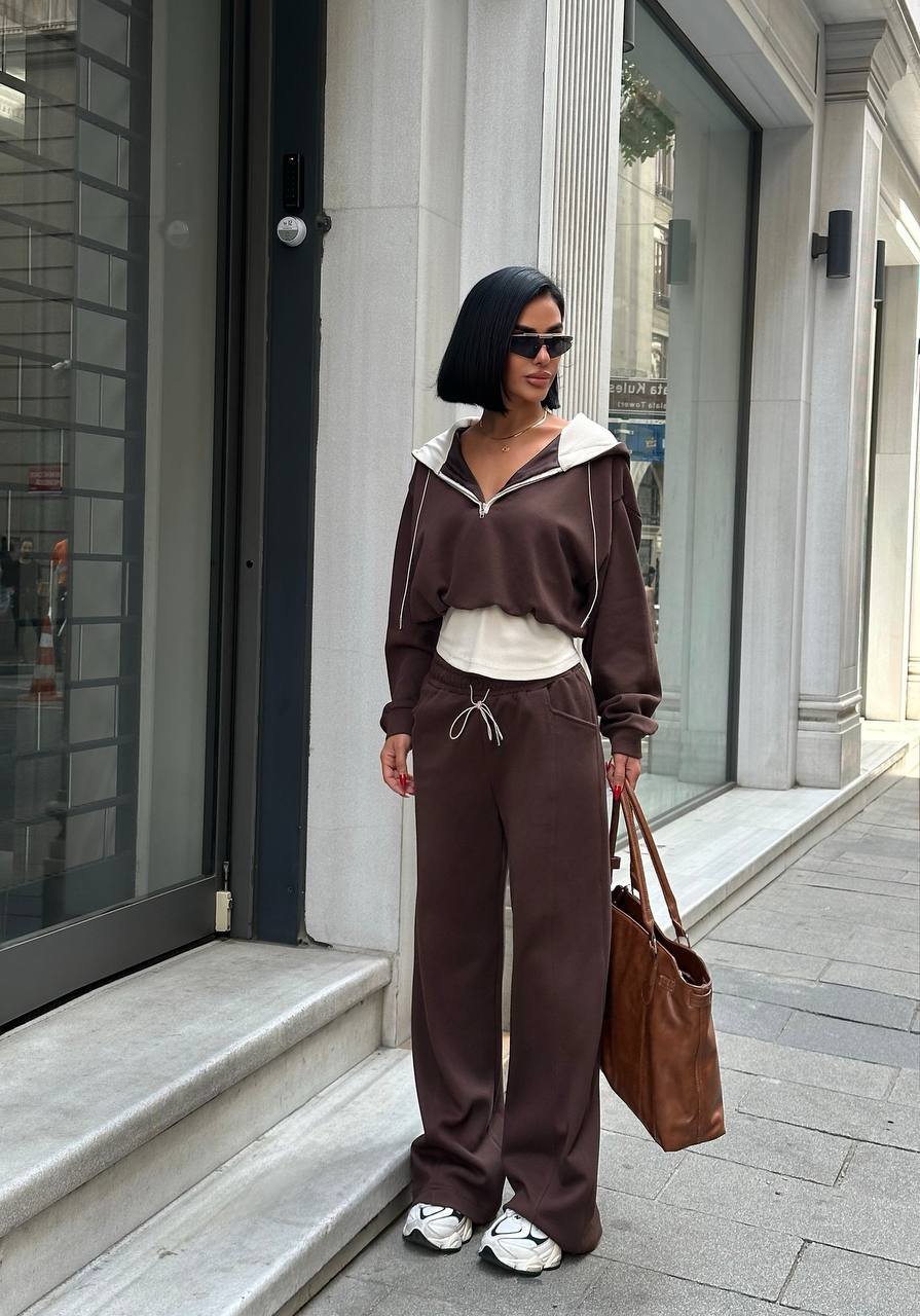 Oversize Sweat ve Geniş Paça Eşofman Takım