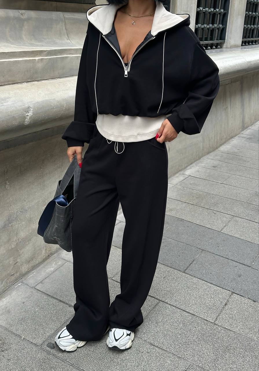 Oversize Sweat ve Geniş Paça Eşofman Takım