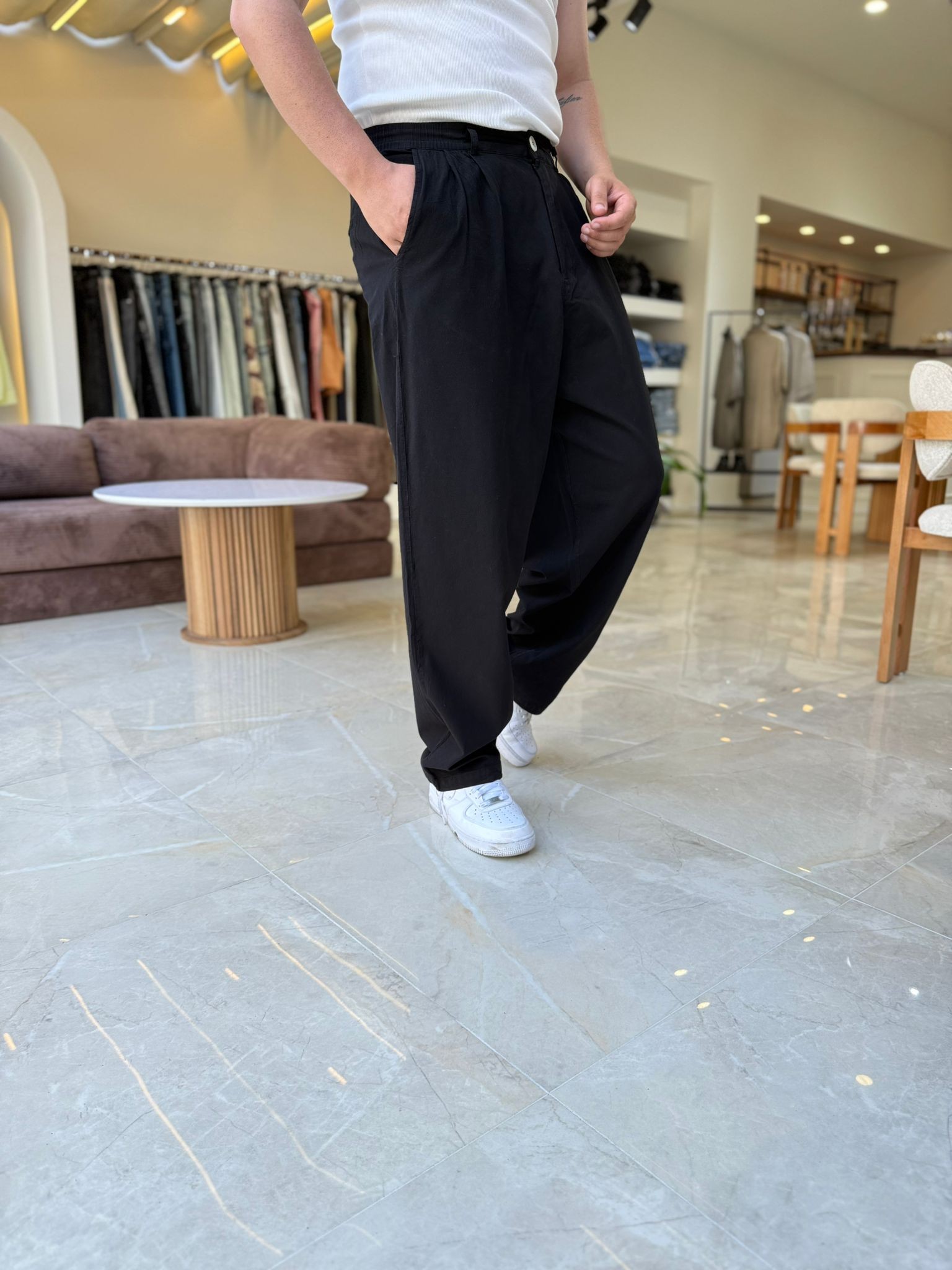 Ham Keten Baggy Pantolon