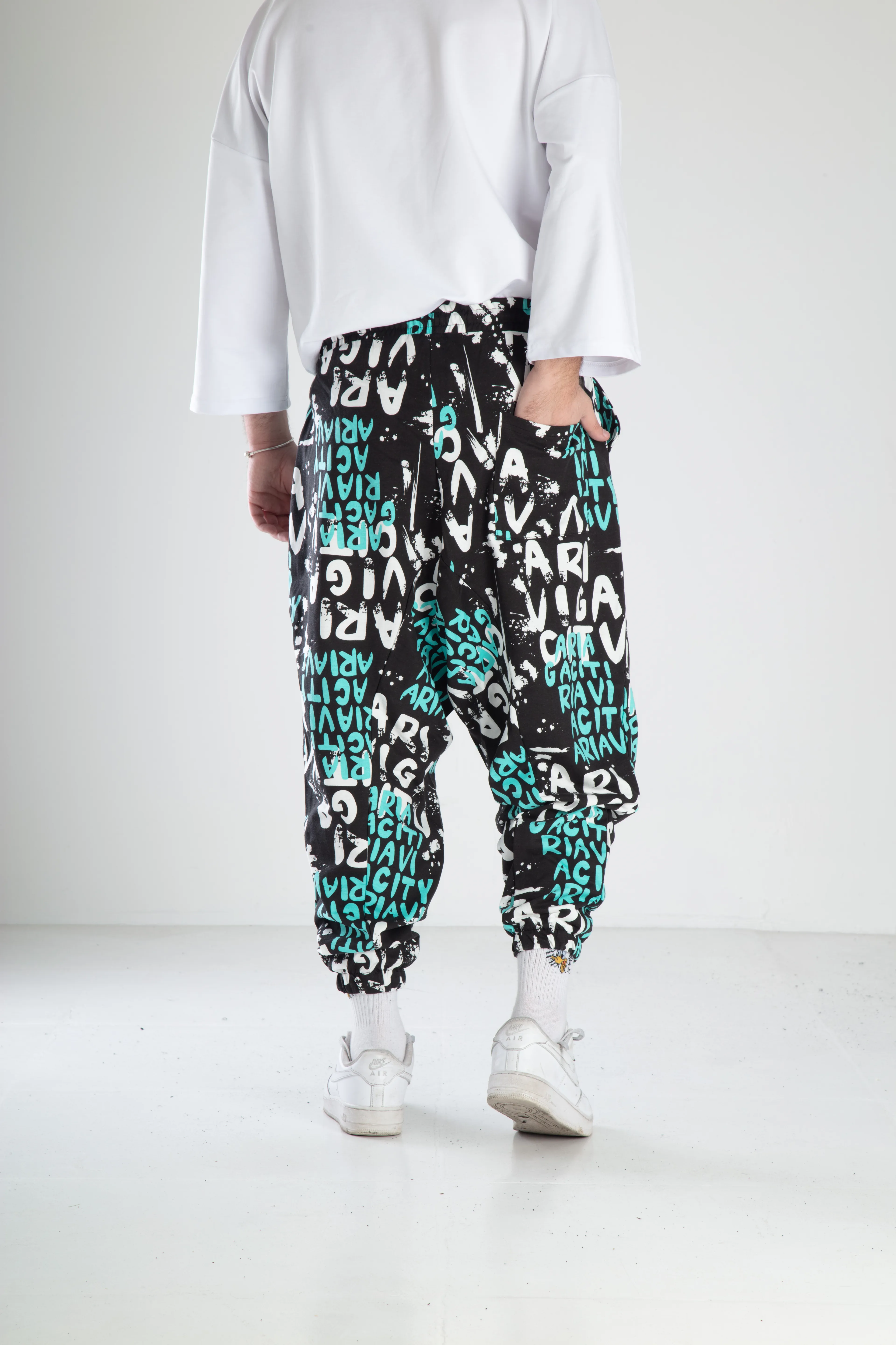 Harf Desen Spor Şalvar