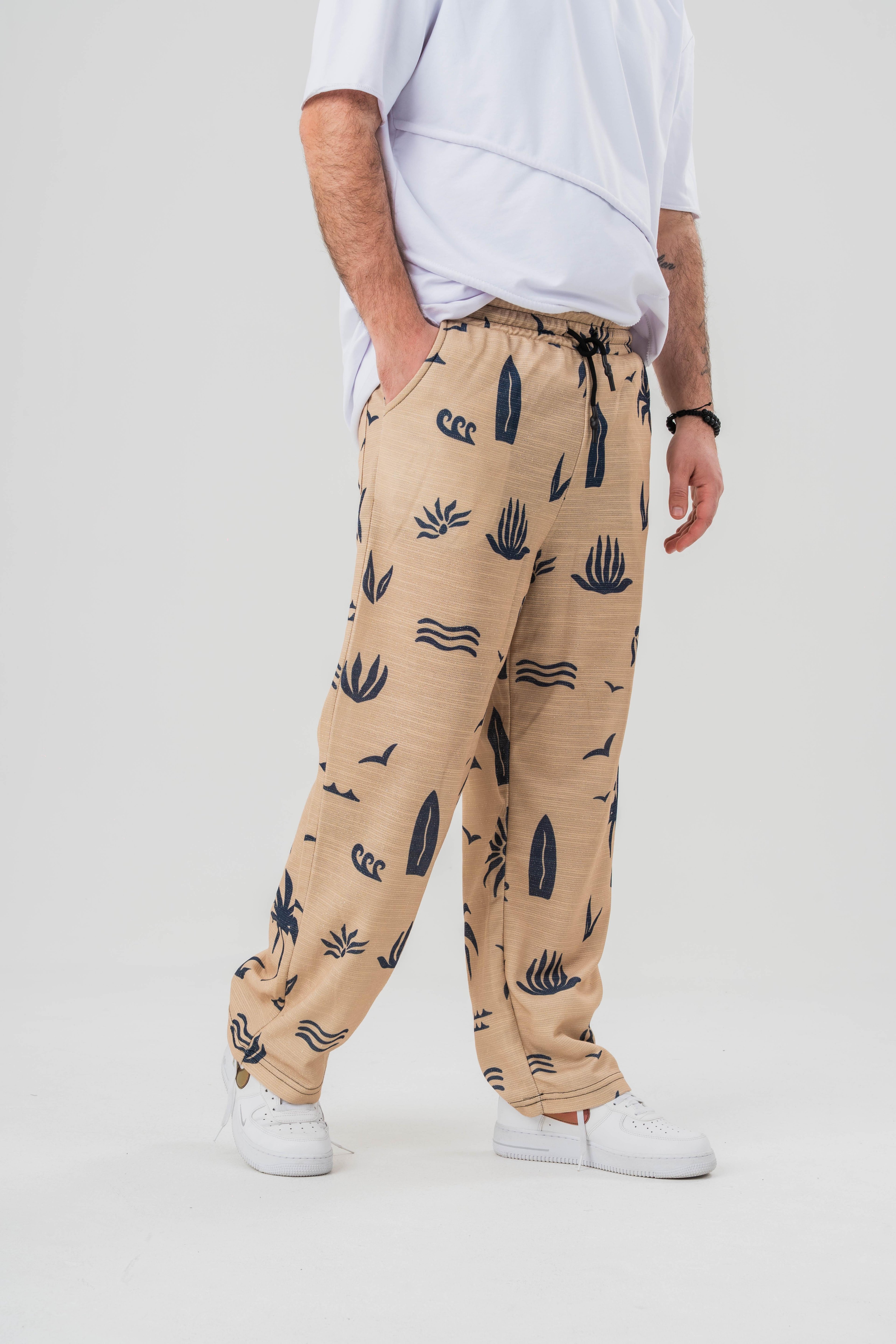 Desenli Baggy Pantolon