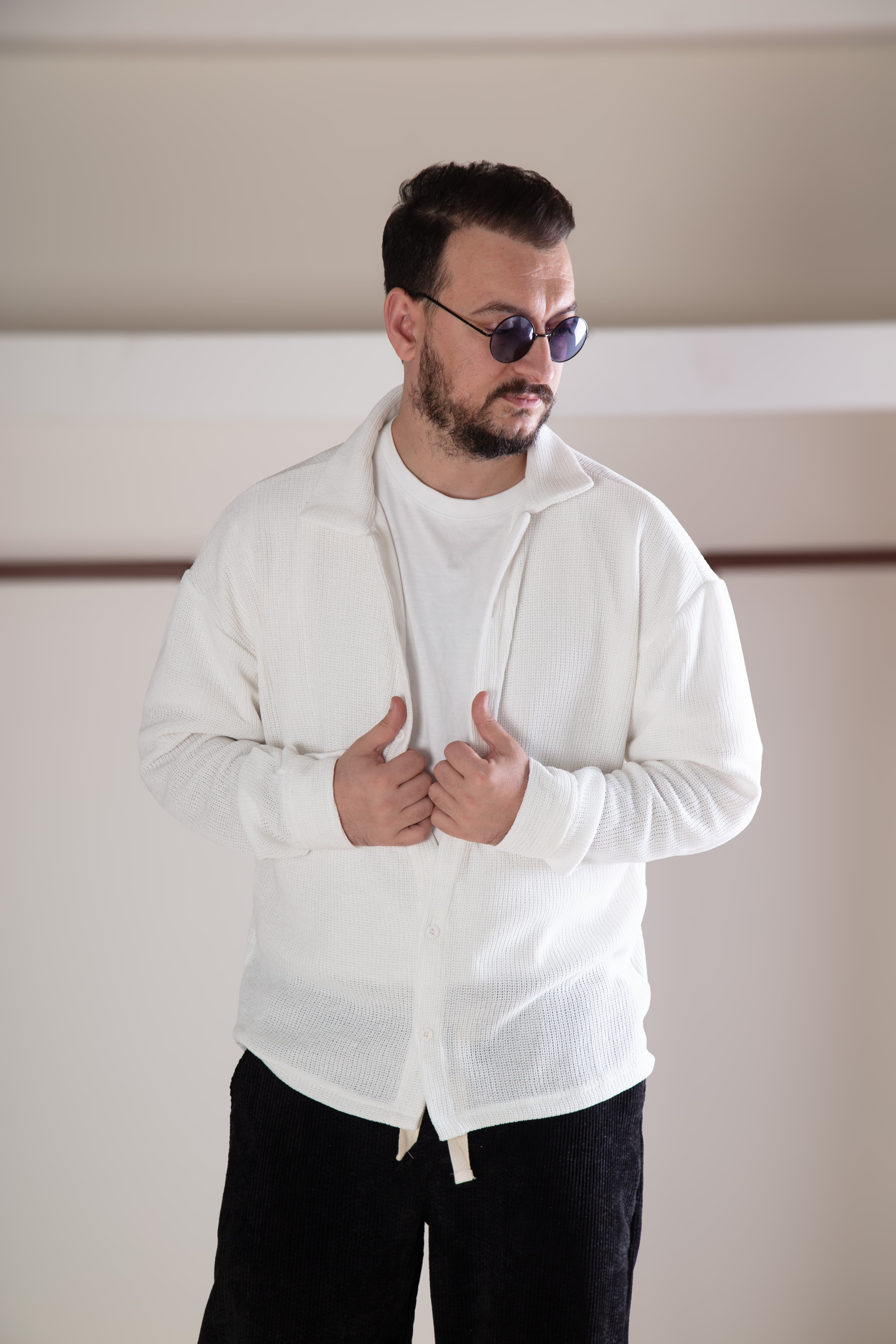 Oversize Triko Gömlek