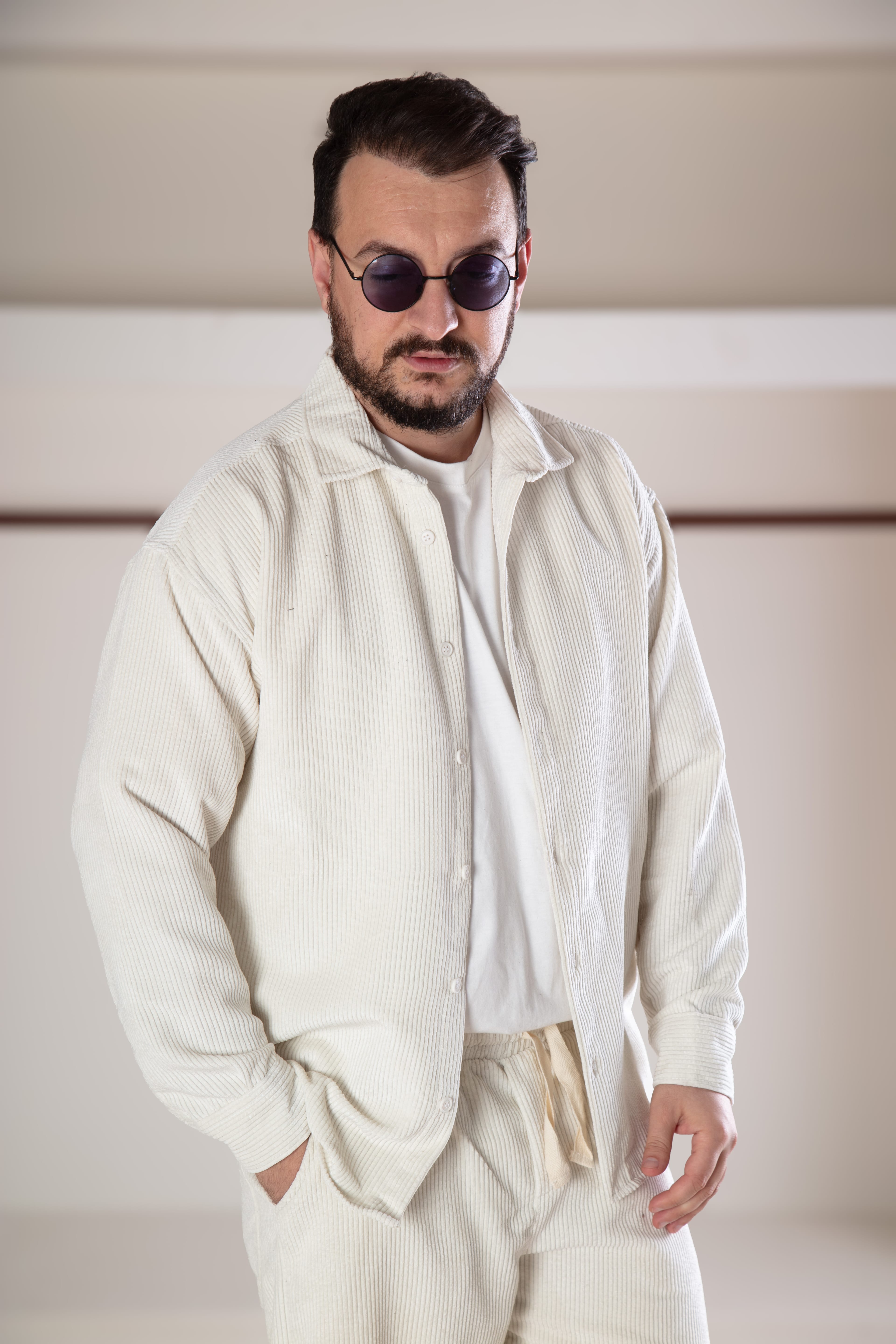 Oversize Kadife Gömlek