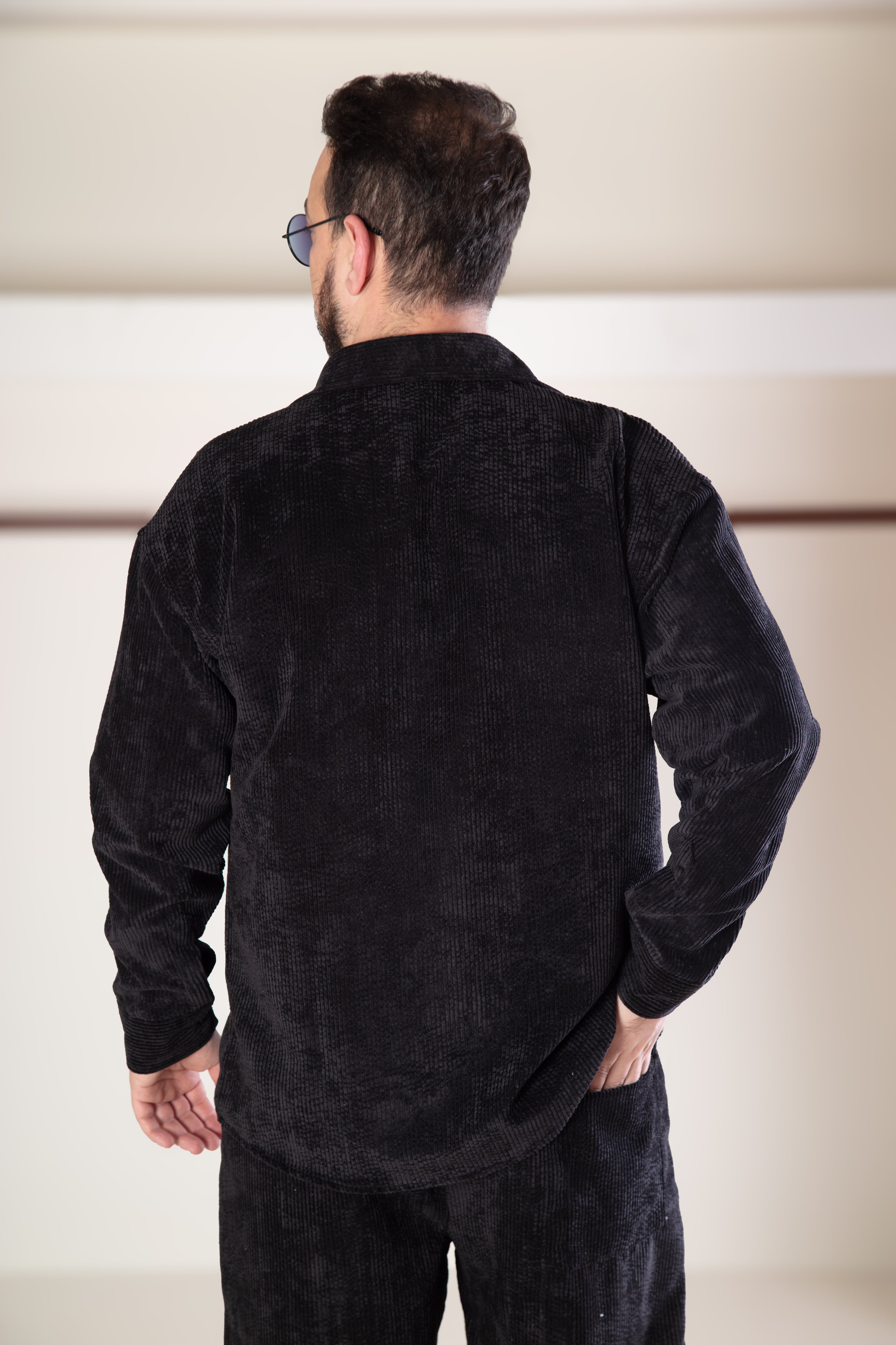 Oversize Kadife Gömlek