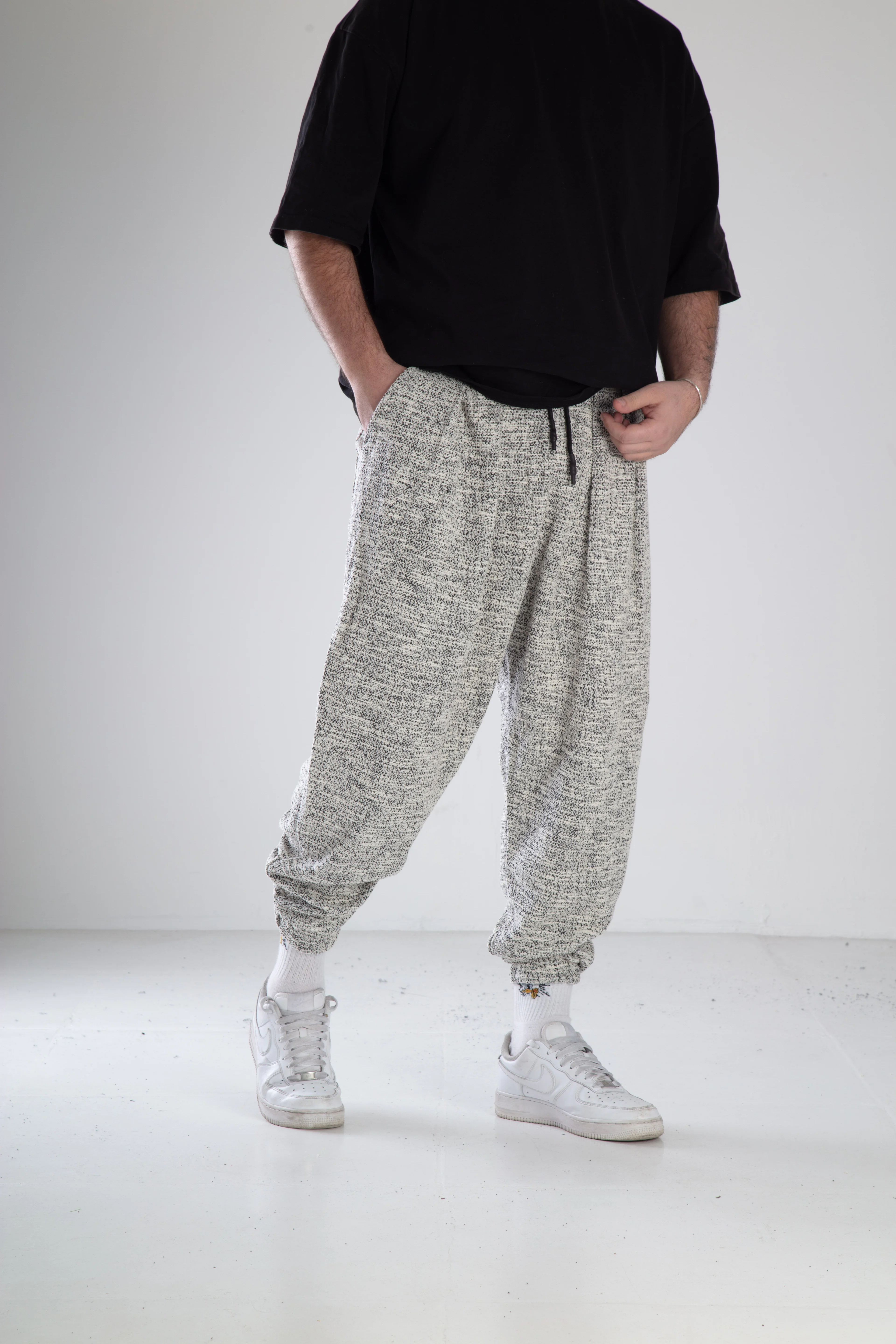 Melanj Efektli Spor Şalvar