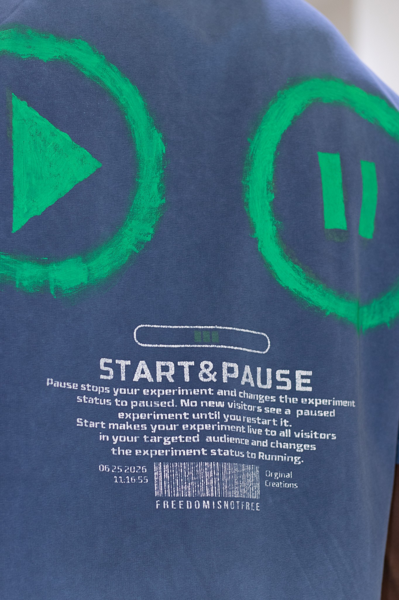 Play Baskılı Oversize T-Shirt