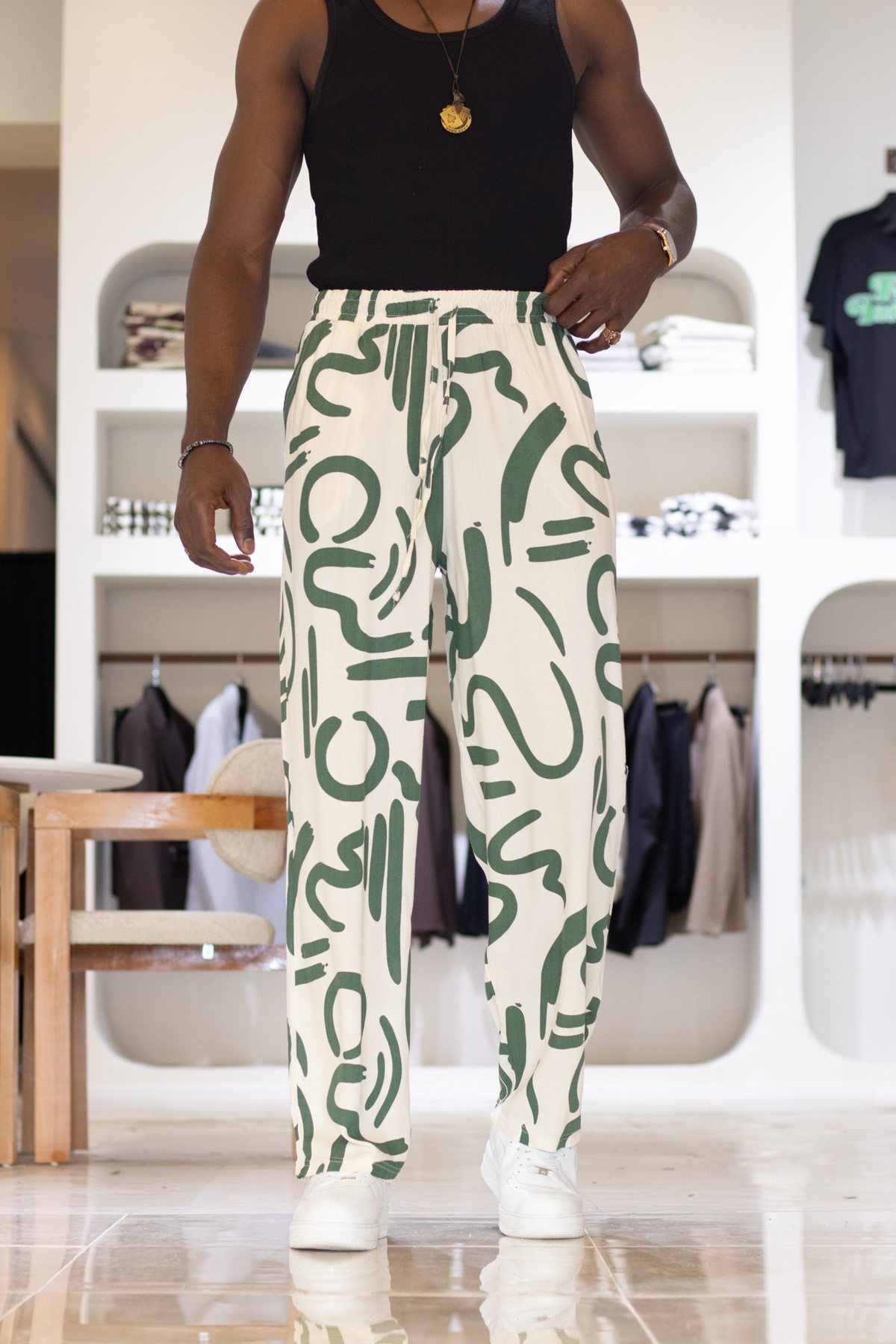 Geometrik Desen Baggy Jogger