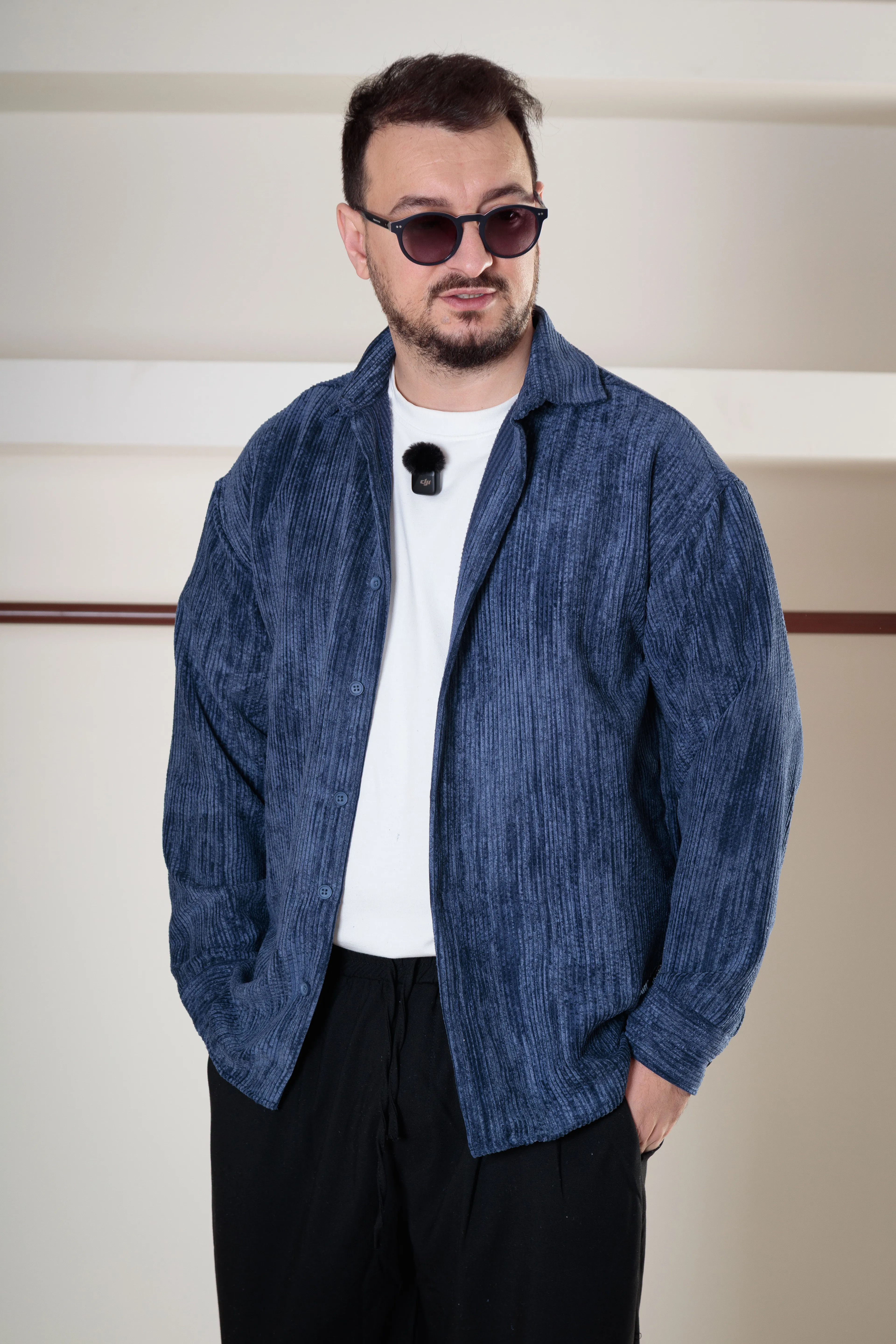 Oversize Kadife Gömlek