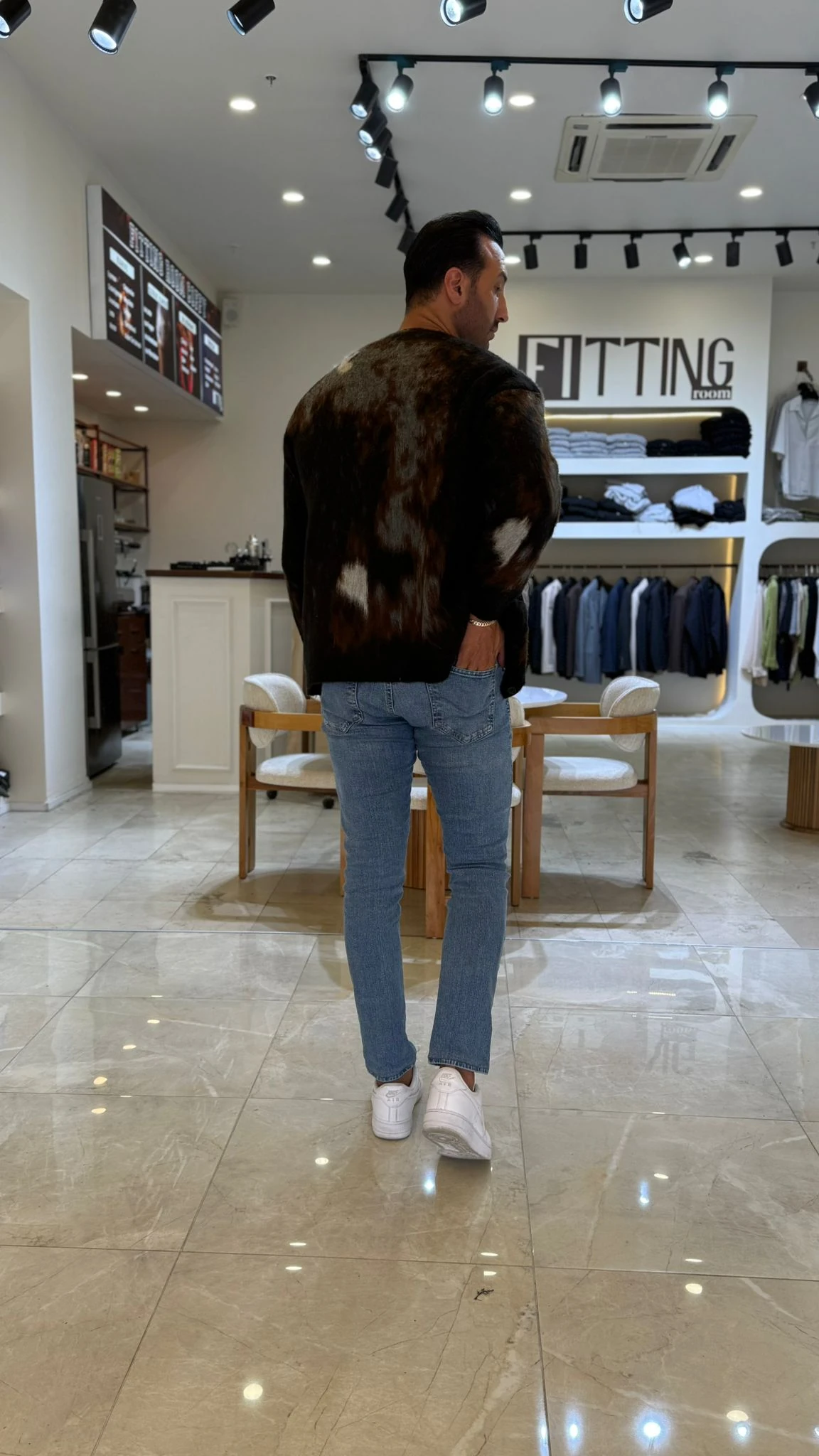 Desenli Pelıuş Hırka