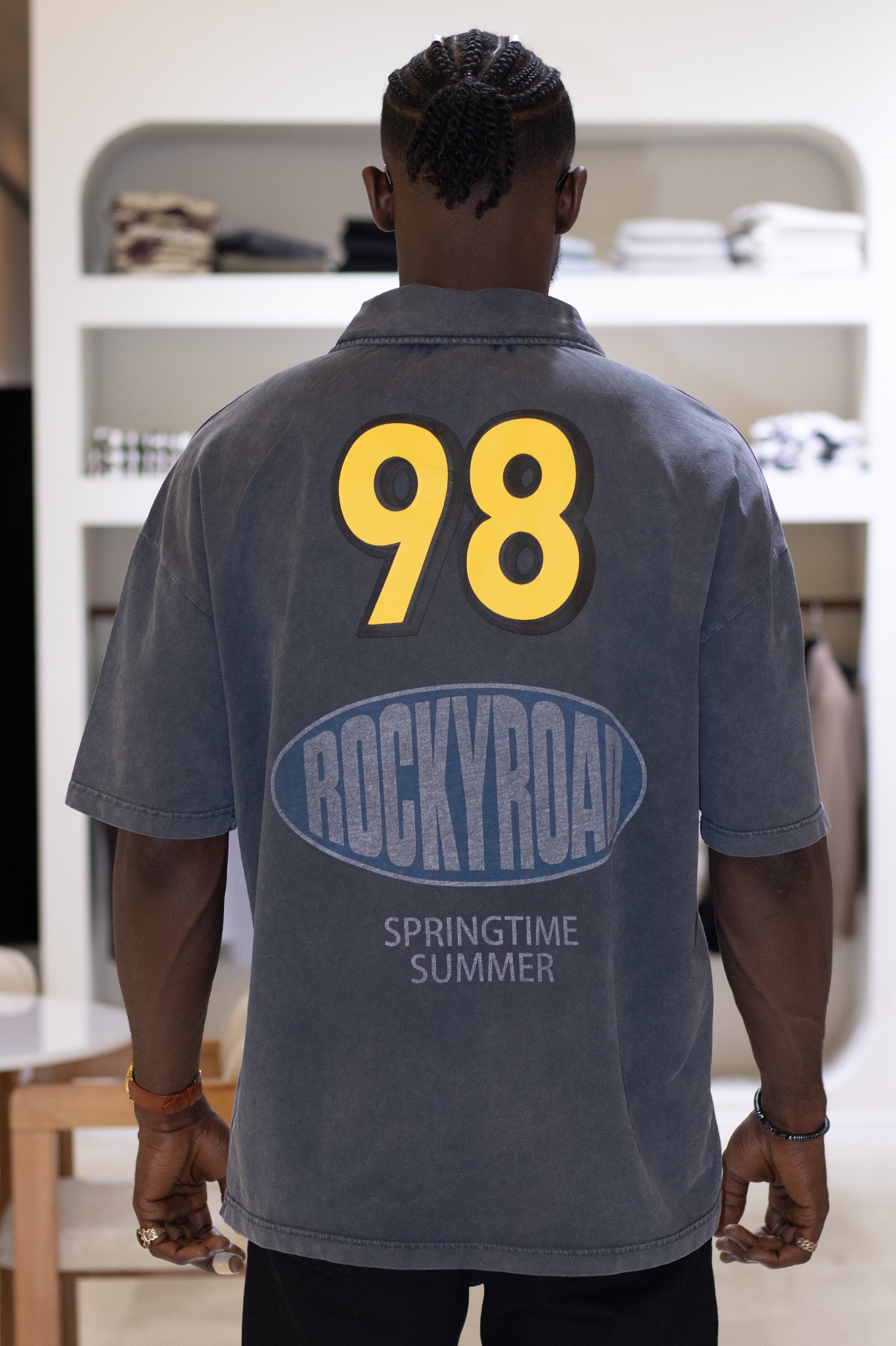 Polo Yaka Fermuarlı Baskılı Tshirt