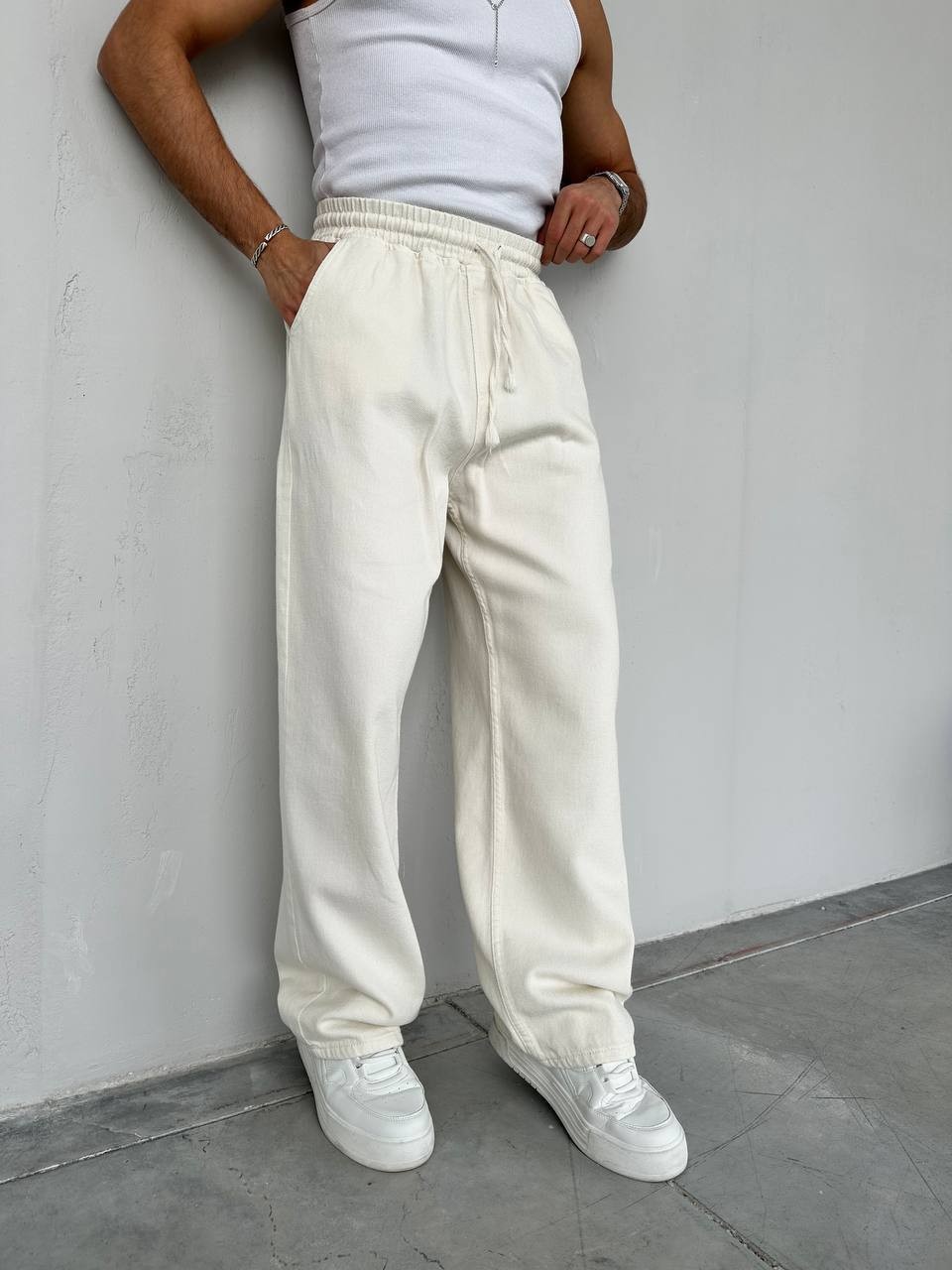 Gabardin Baggy Pantolon